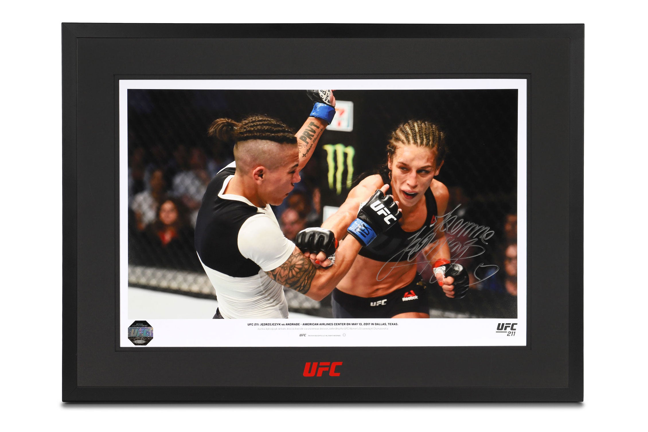 Joanna Jedrzejczyk Framed Signed Photo UFC 211