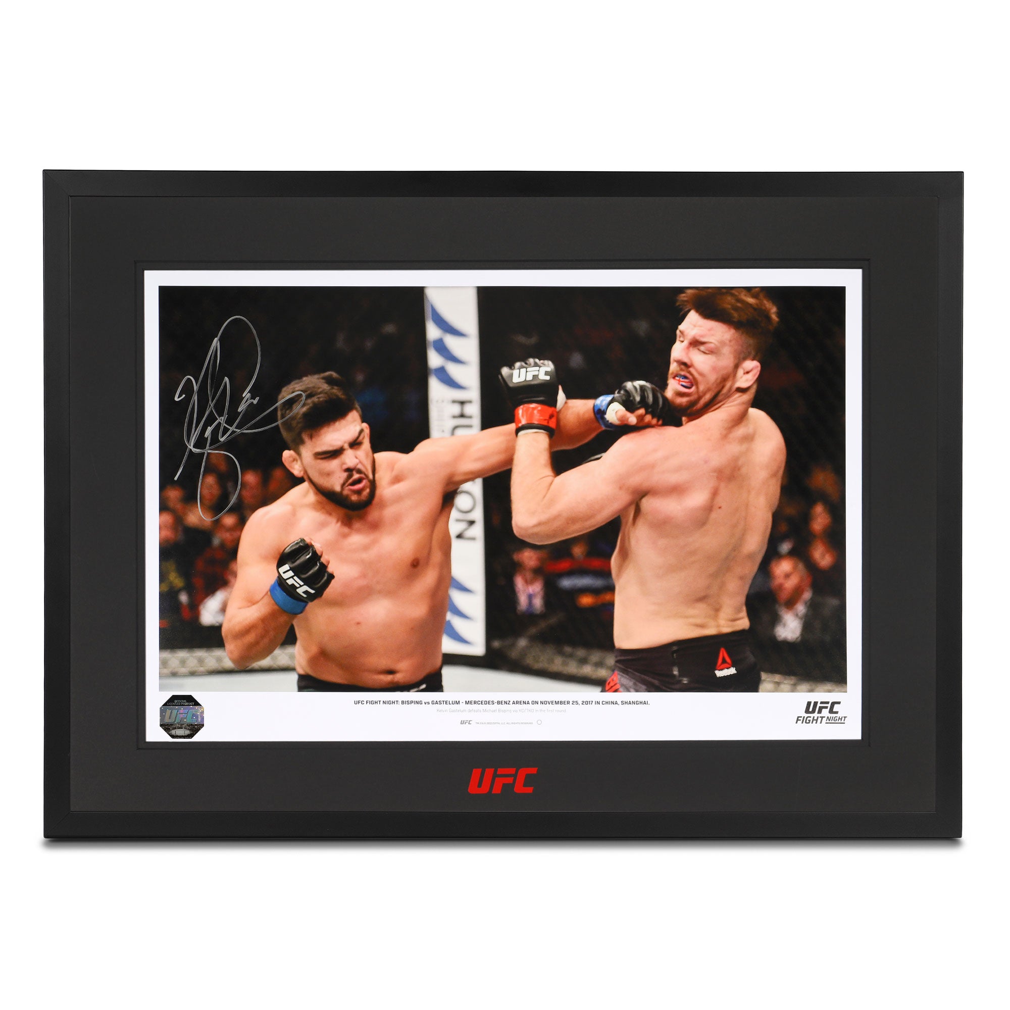 Kelvin Gastelum Framed Signed Photo UFC Fight Night: Bisping vs Gastelum