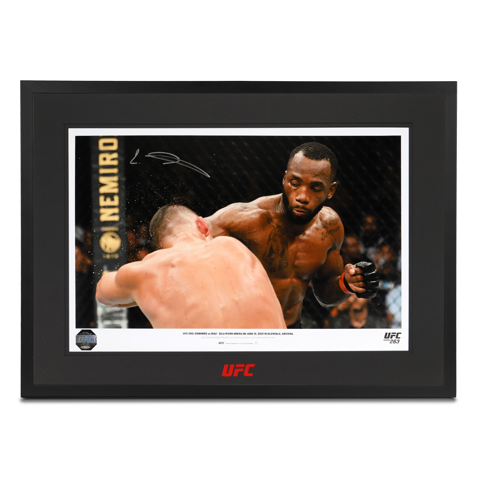 Leon Edwards Framed Signed Photo UFC 263