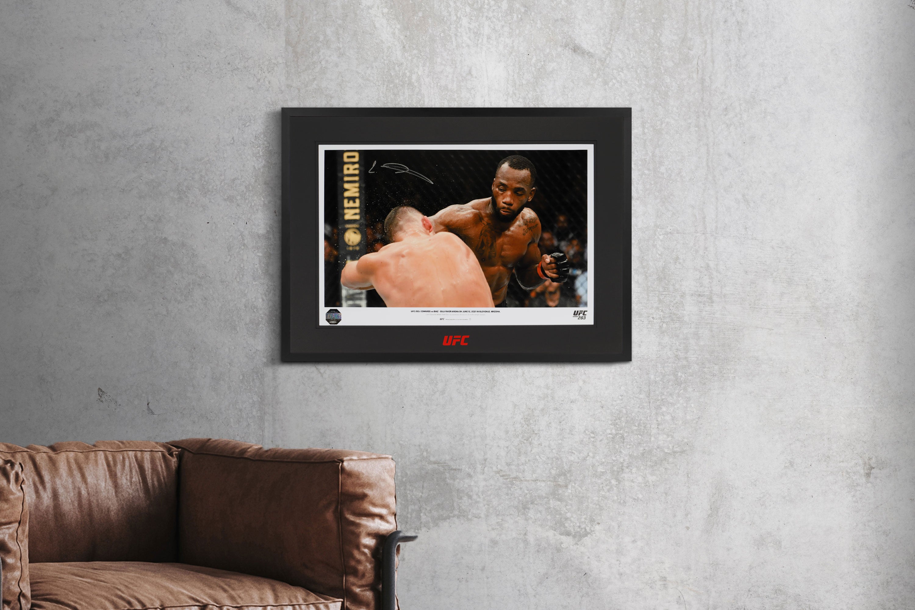 Leon Edwards Framed Signed Photo UFC 263