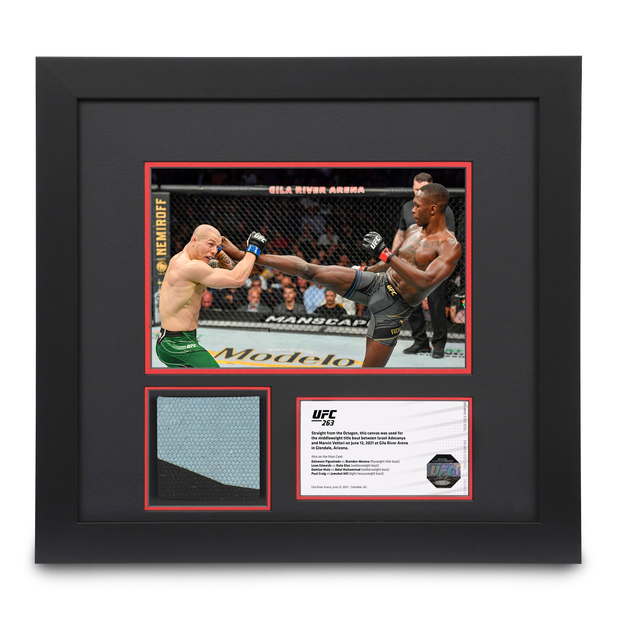 UFC 263 Adesanya vs Vettori 2 Photo & Canvas - Adesanya Kicks