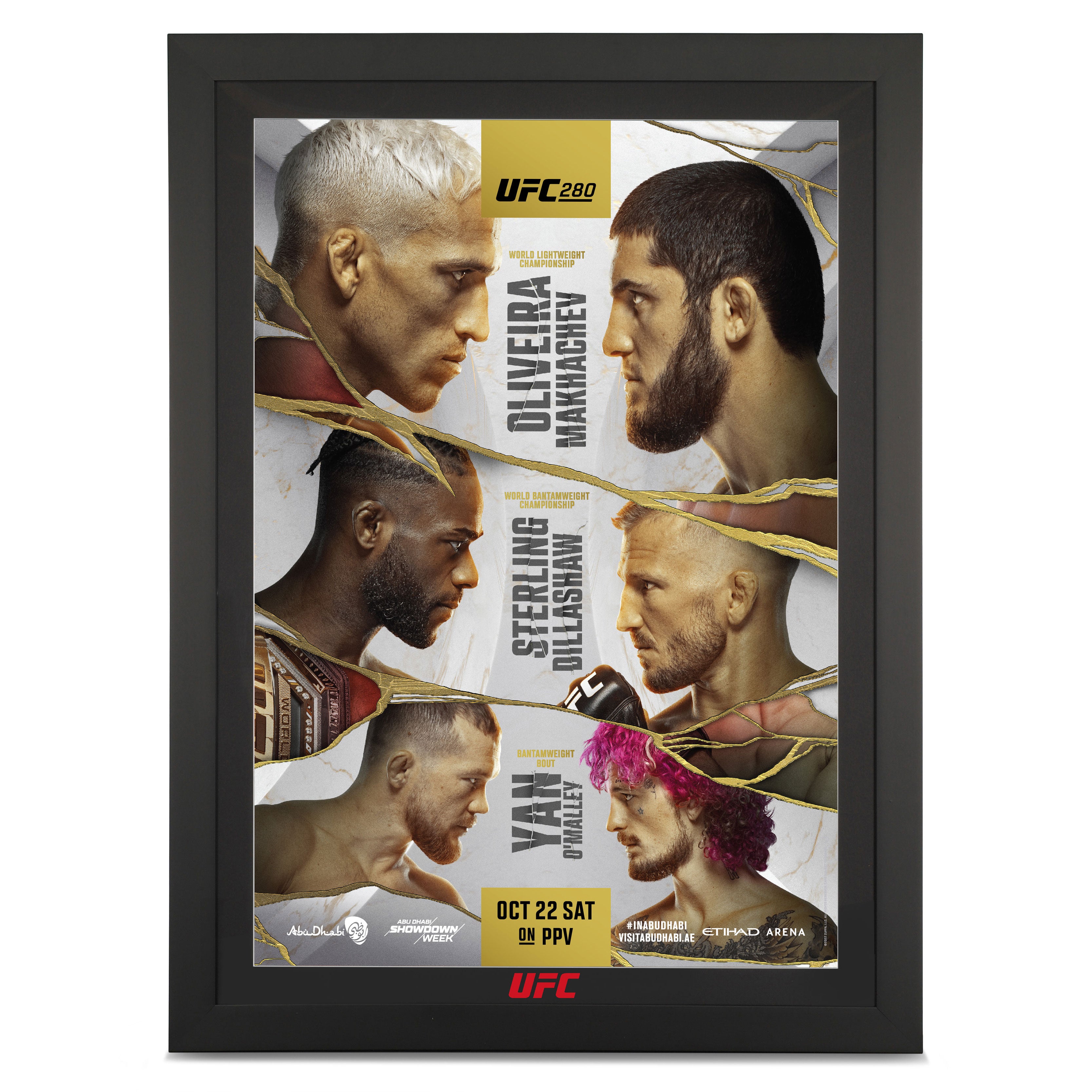 UFC 280: Oliveira vs Makhachev Autographed Poster