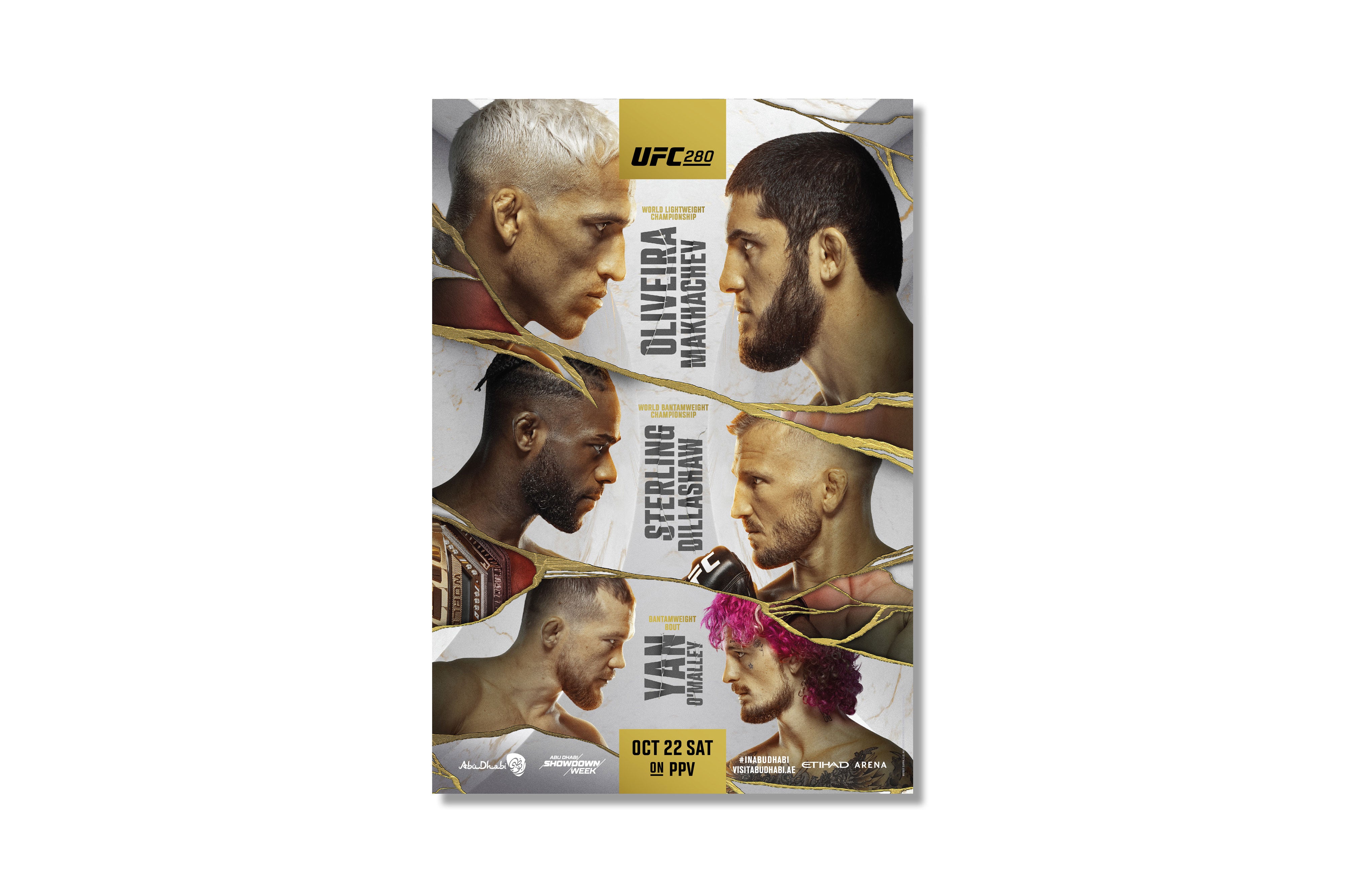 UFC 280: Oliveira vs Makhachev Autographed Poster