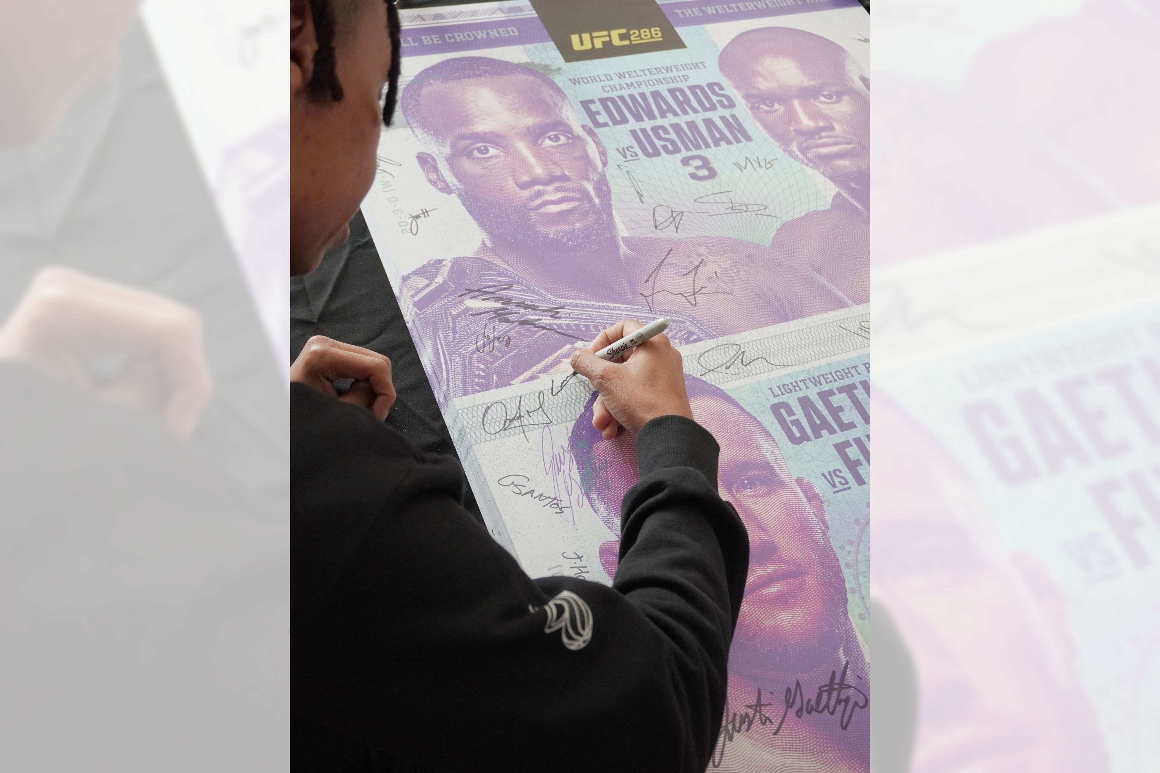 UFC 286: Edwards vs Usman 3 Autographed Event Poster