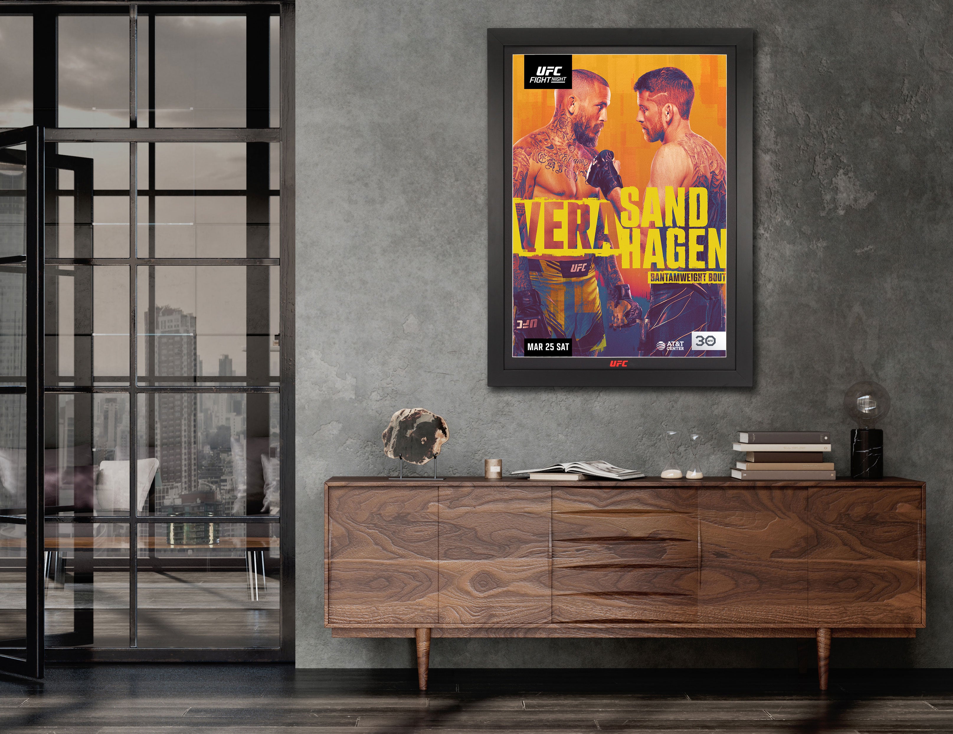 UFC Fight Night: Vera vs Sandhagen Autographed Event Poster