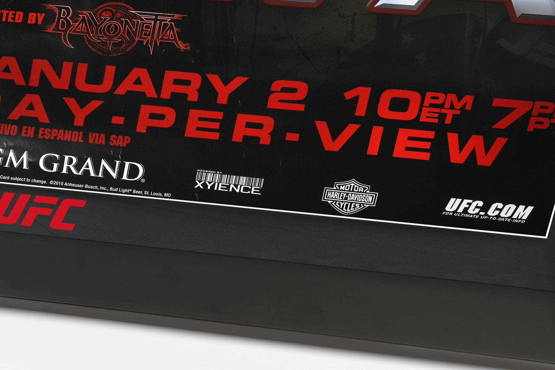 UFC 108: Evans vs Silva Autographed Event Poster