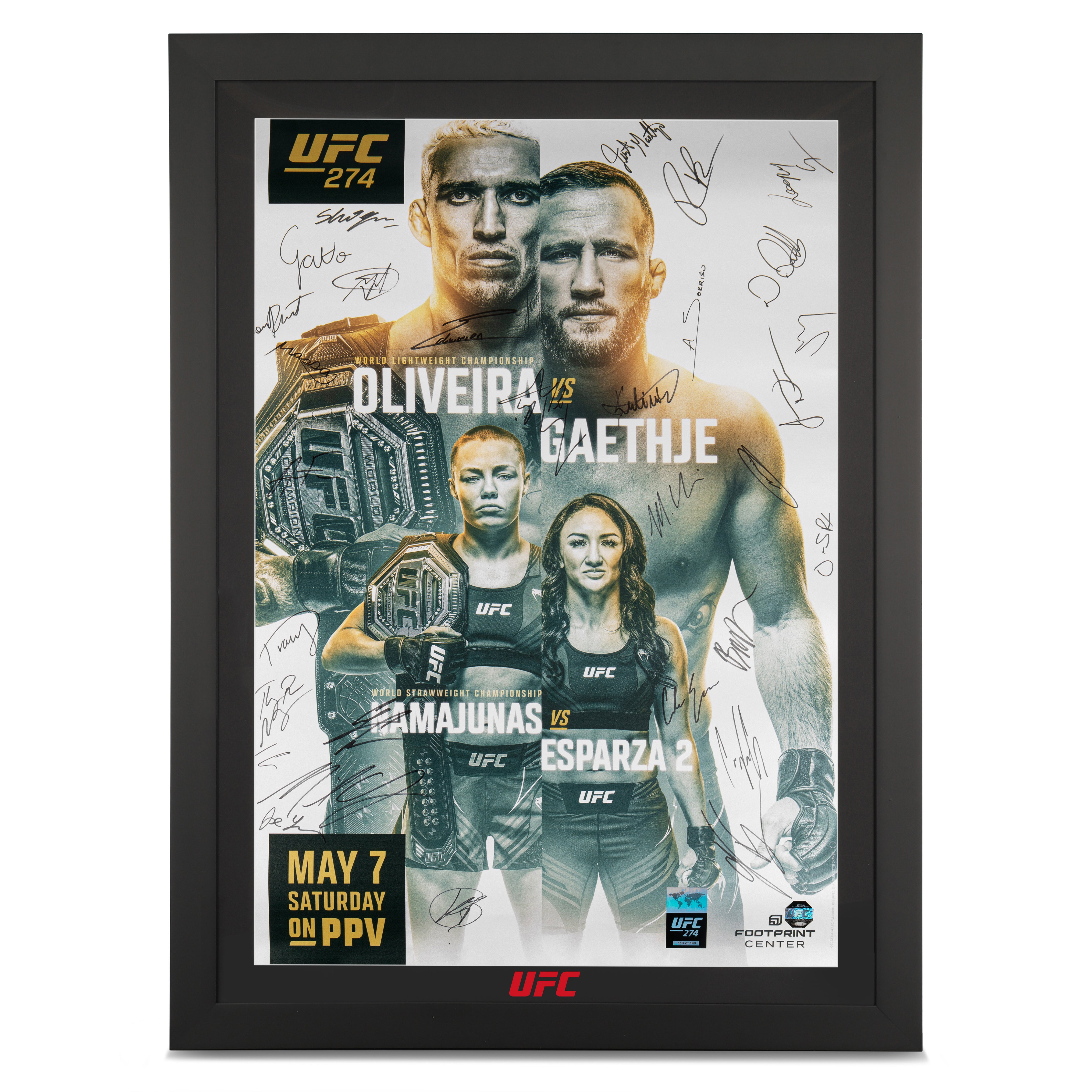Poster from the Oliveira vs Gaethje UFC Fight Night 