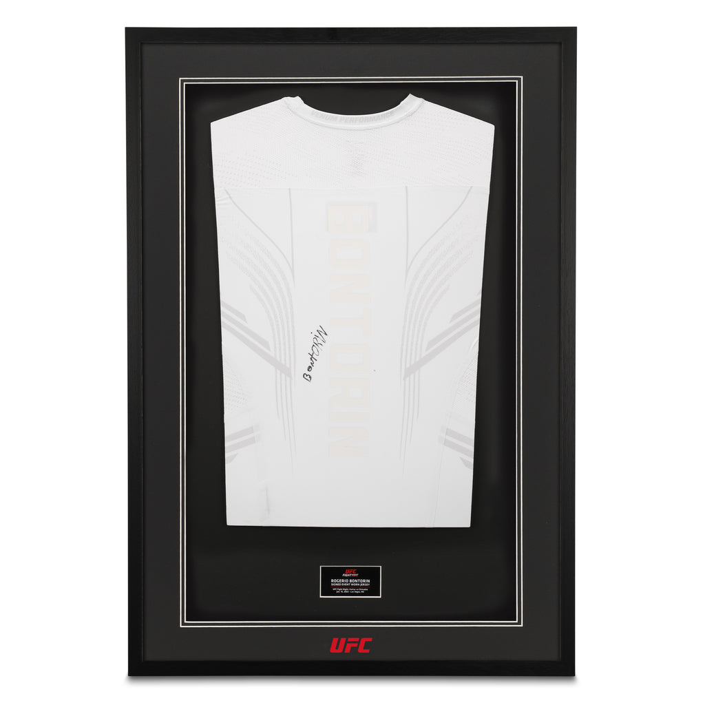 Framed Rogerio Bontorin Signed Fight Issued Jersey UFC Fight Night: Kattar vs Chikadze