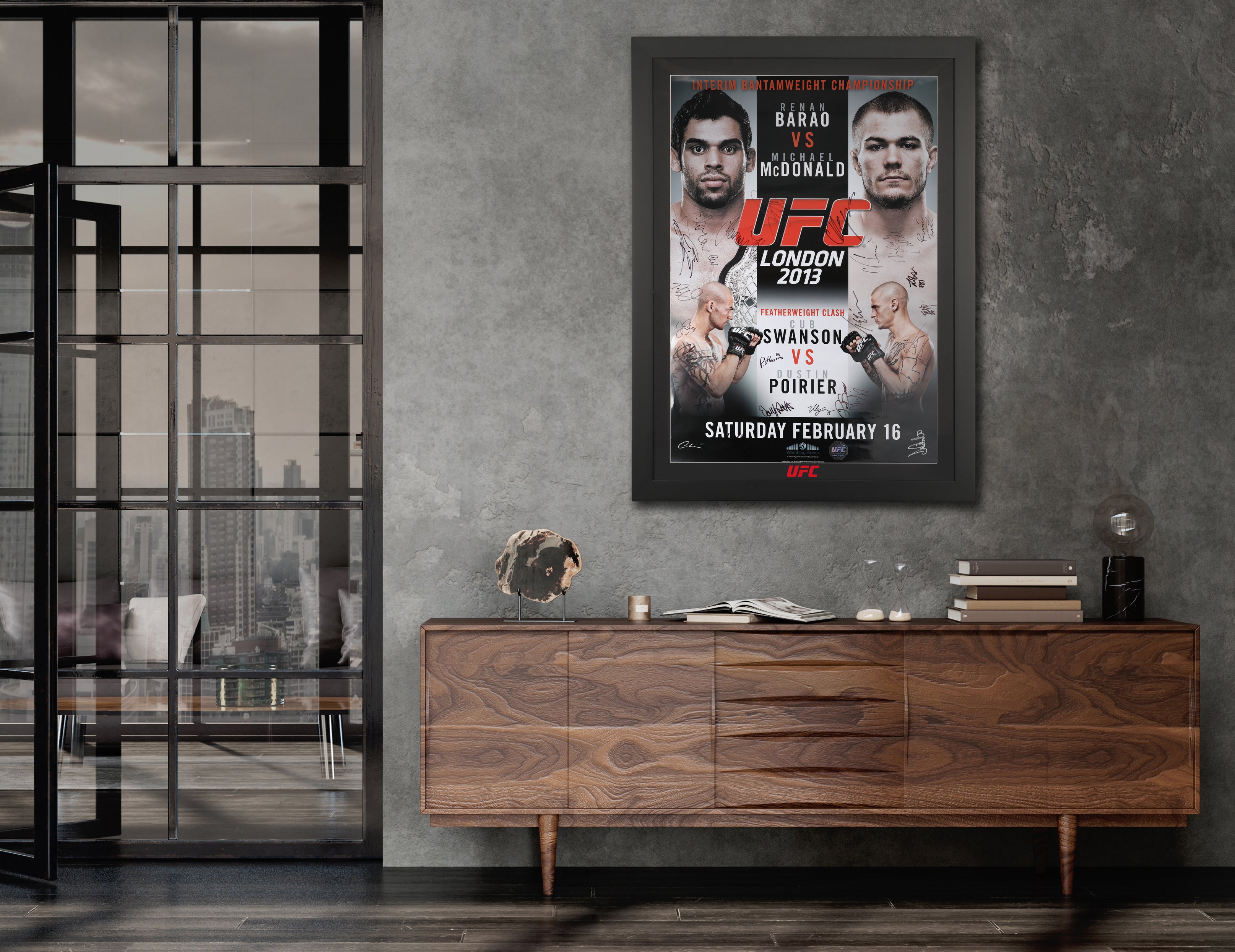 UFC on Fuel TV: Barão vs McDonald Autographed Event Poster