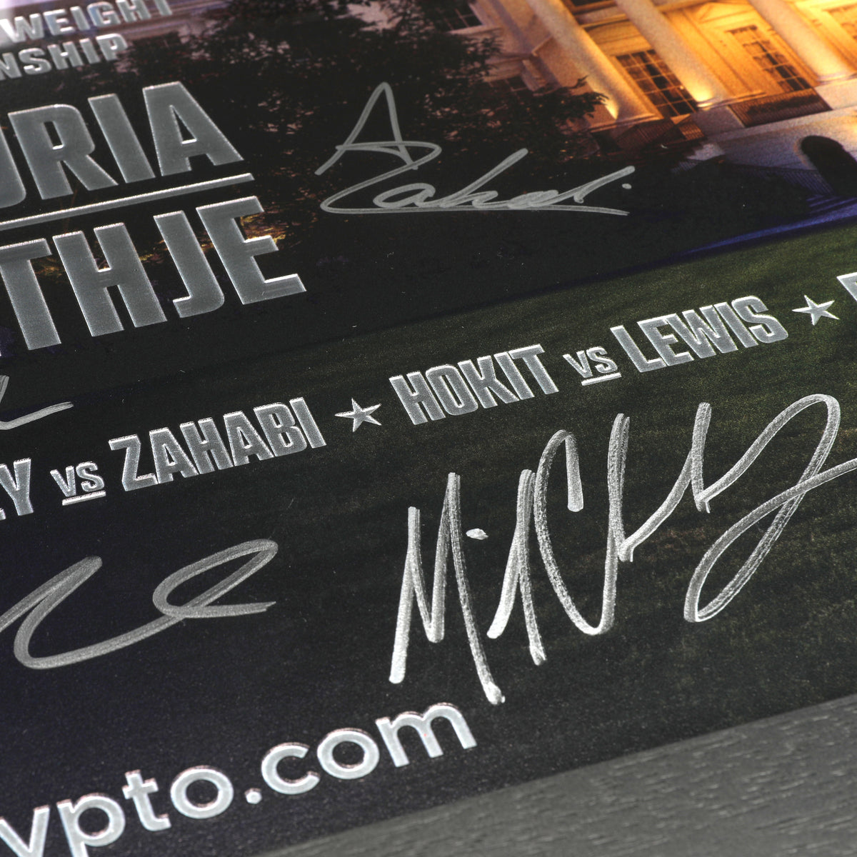 UFC Freedom 250: Topuria vs Gaethje Premium 1-of-1 Metal Autographed Event Poster