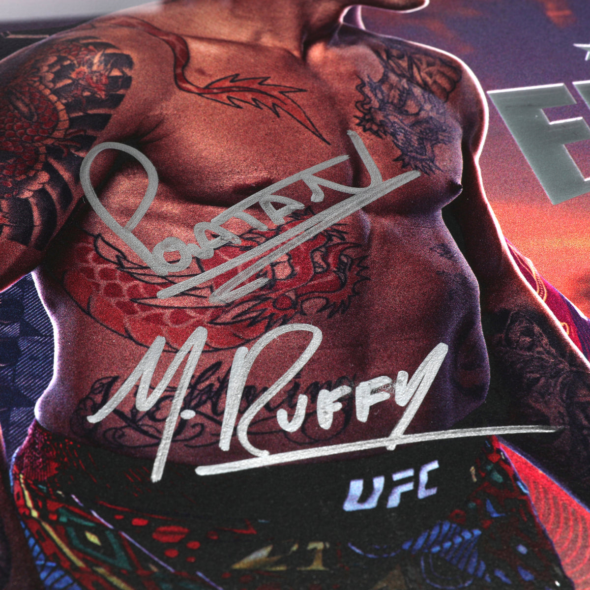 UFC Freedom 250: Topuria vs Gaethje Premium 1-of-1 Metal Autographed Event Poster