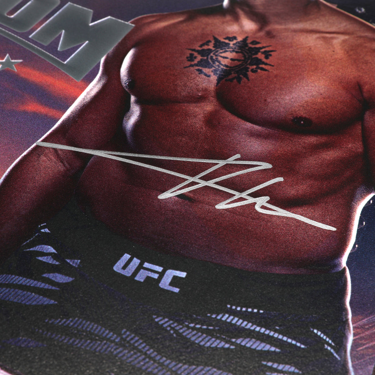 UFC Freedom 250: Topuria vs Gaethje Premium 1-of-1 Metal Autographed Event Poster