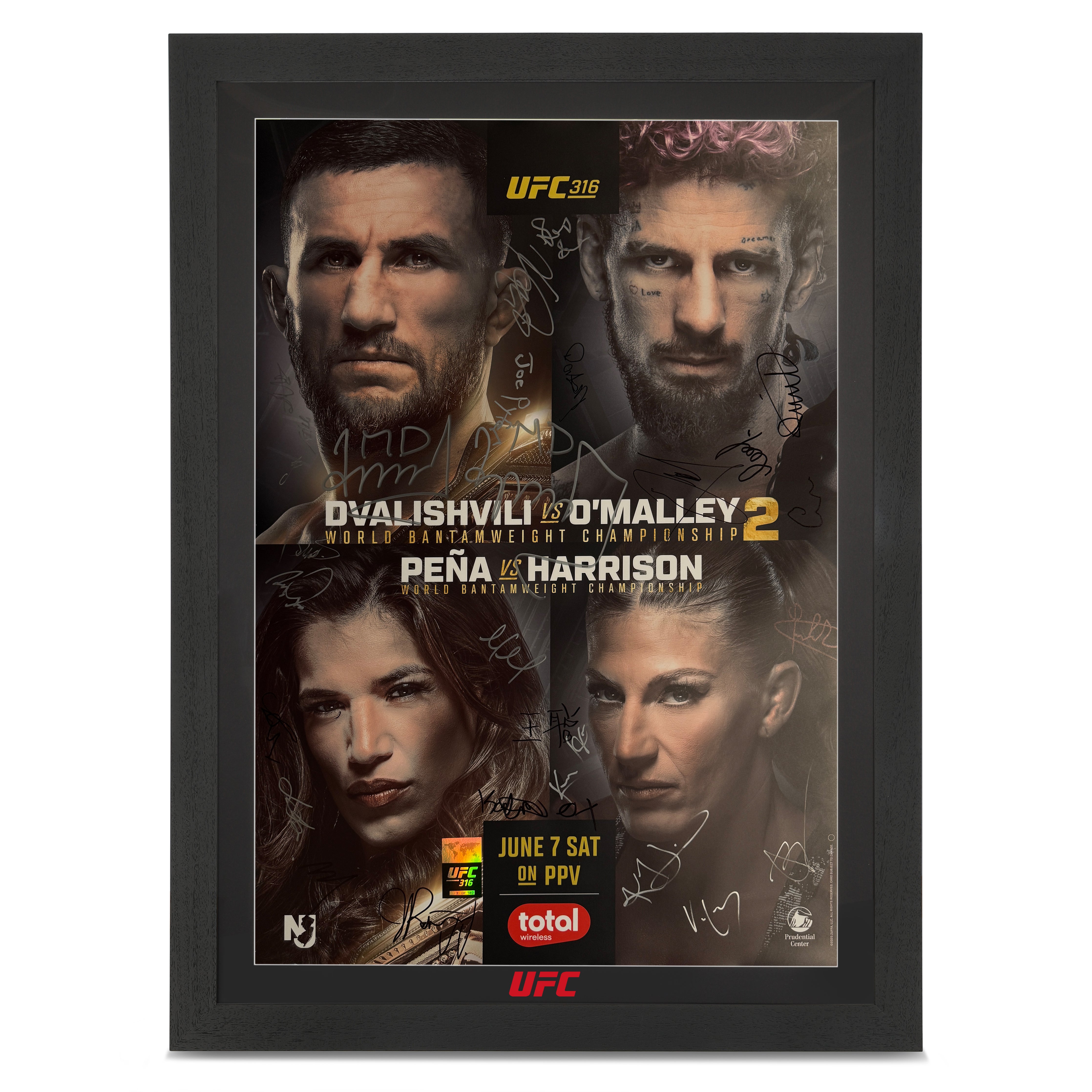 UFC 316: Dvalishvili vs O’Malley 2 Autographed Event Poster