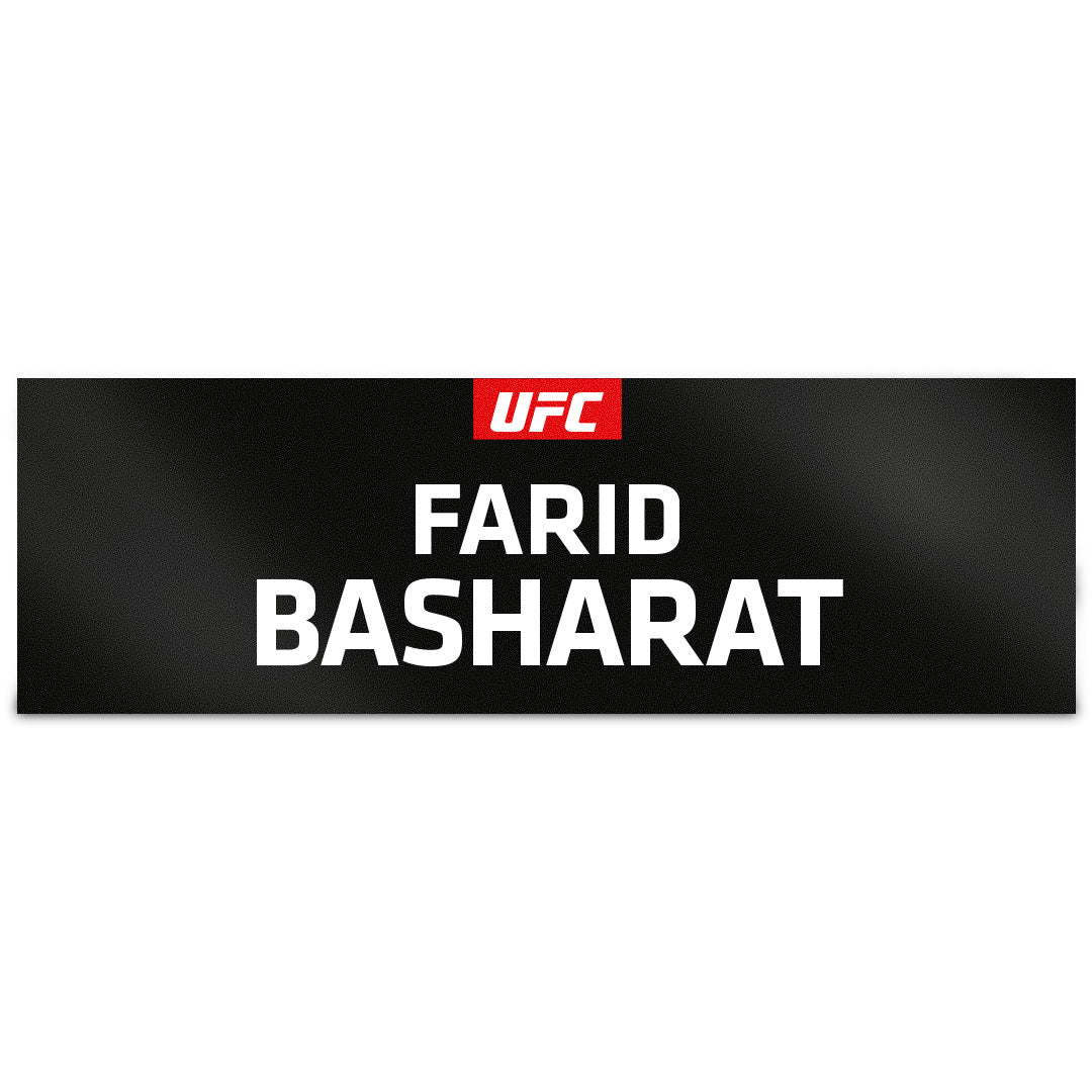 Farid Basharat Locker Room Name Tag UFC 329: McGregor vs Holloway 2