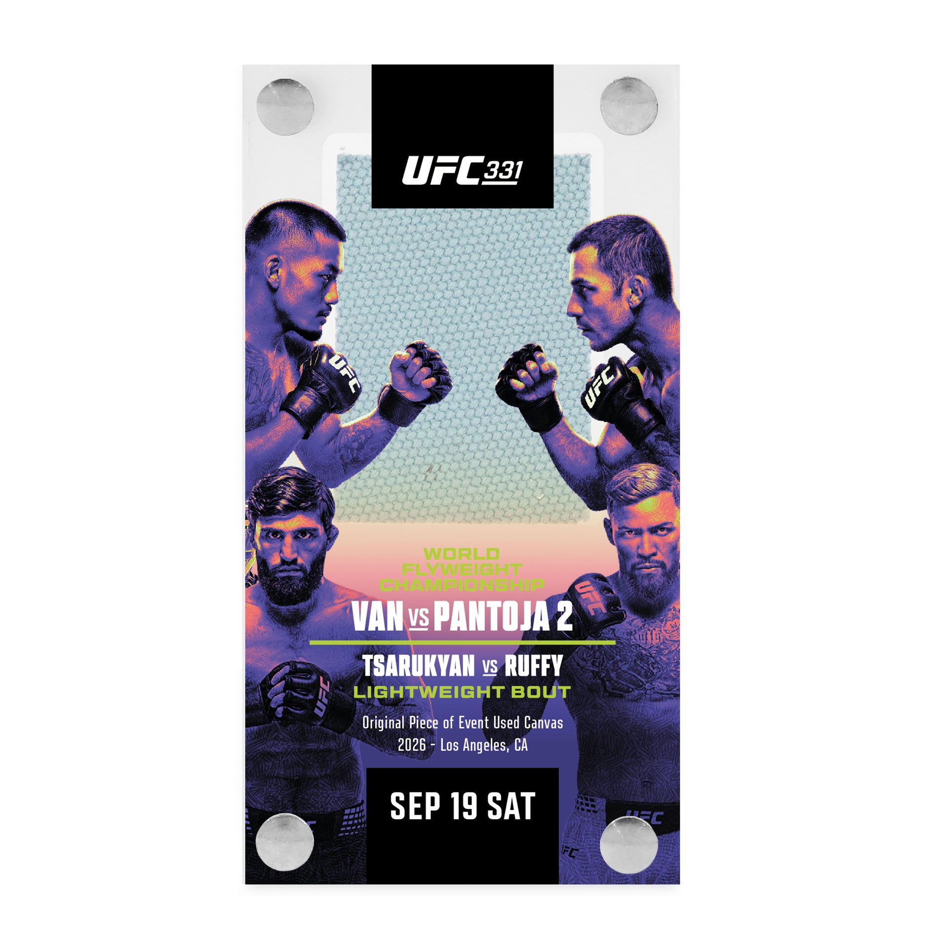 Crypto.com UFC 331: Van vs Pantoja 2 Canvas in Acrylic