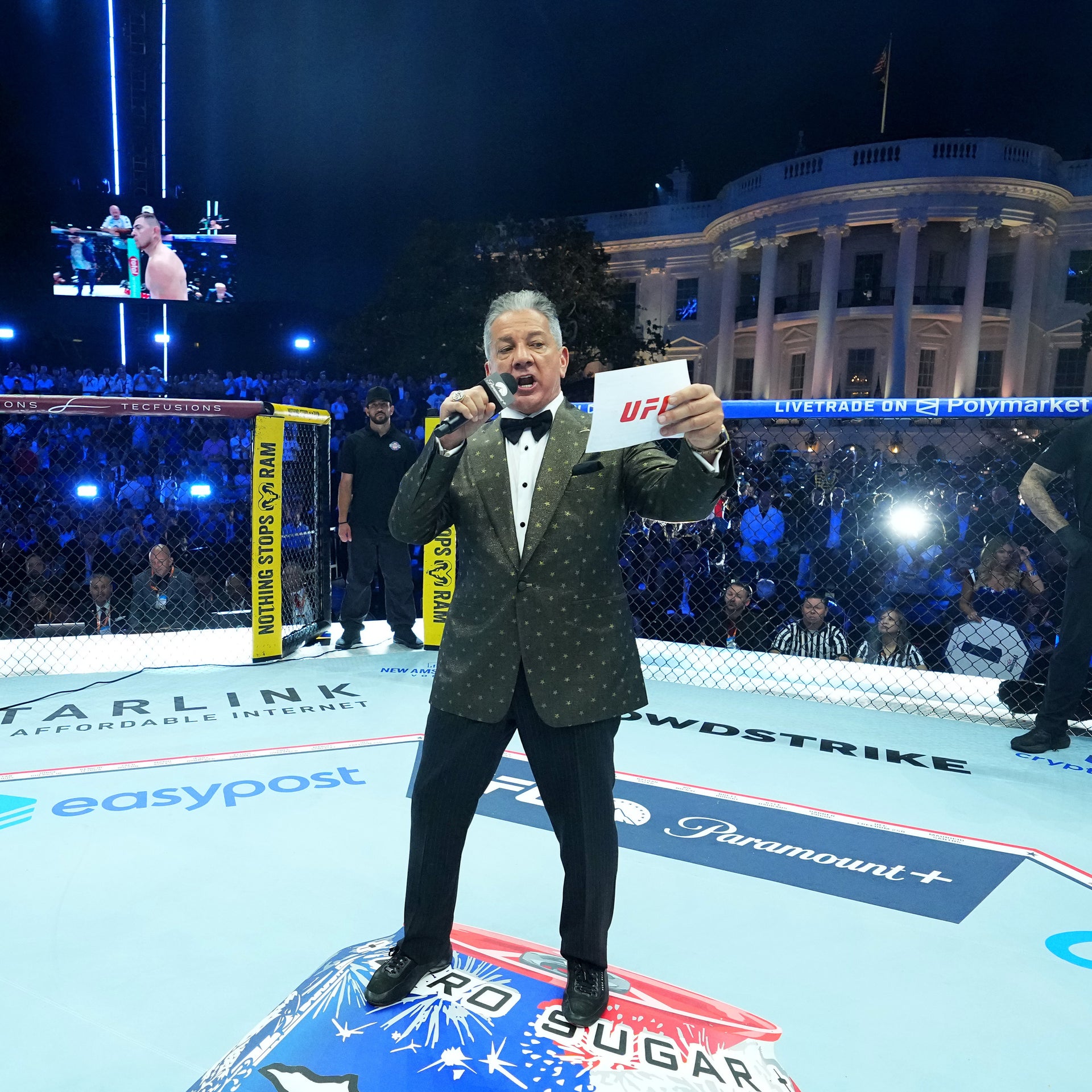 UFC Freedom 250: Topuria vs Gaethje Event Used Bruce Buffer Microphone