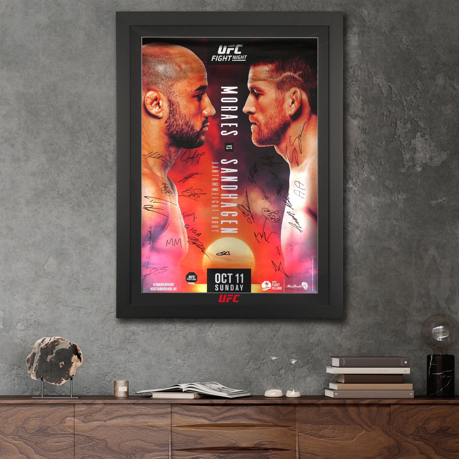 UFC Fight Night: Moraes vs Sandhagen Autographed Event Poster