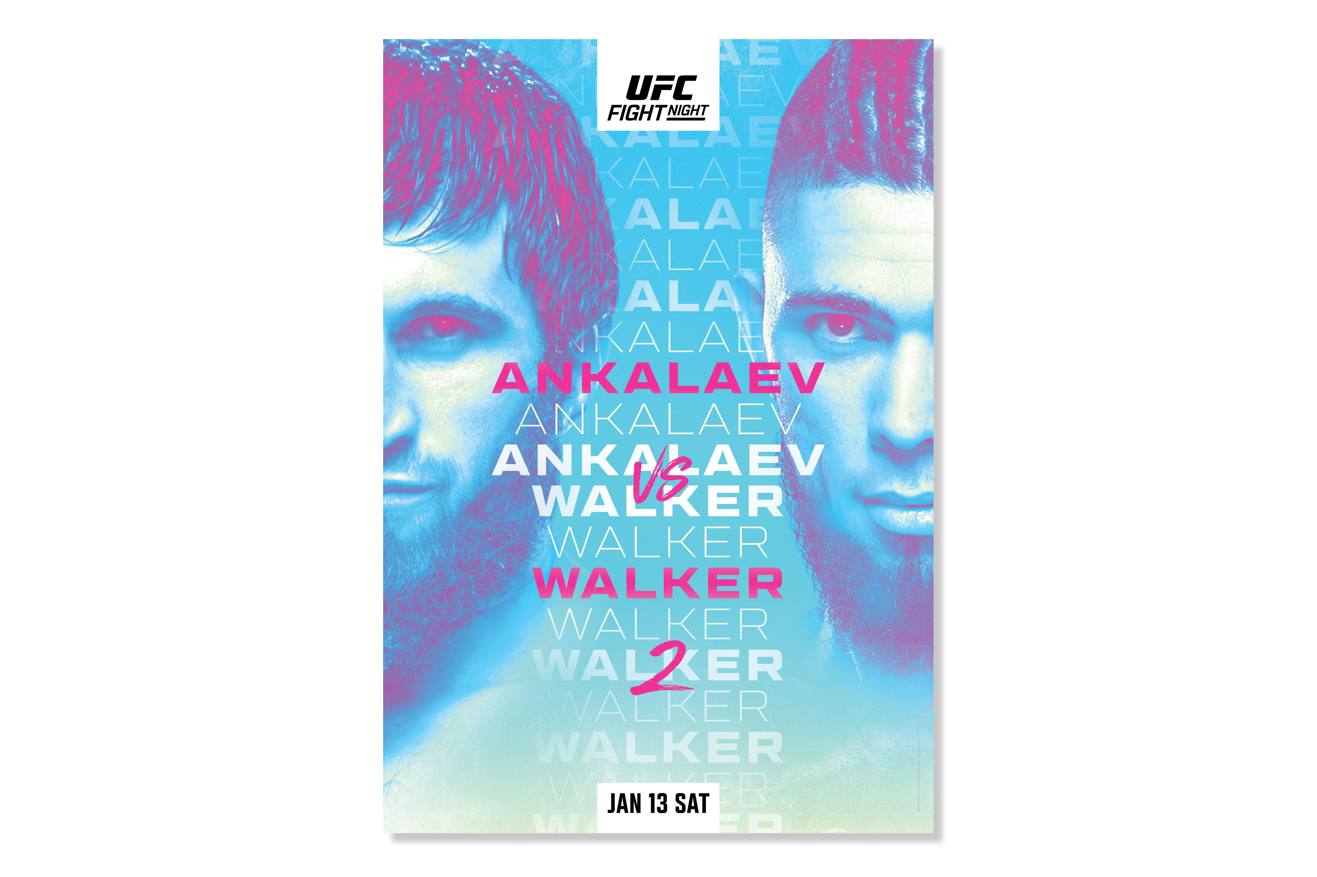 UFC Fight Night: Ankalaev vs Walker 2 Autographed Poster
