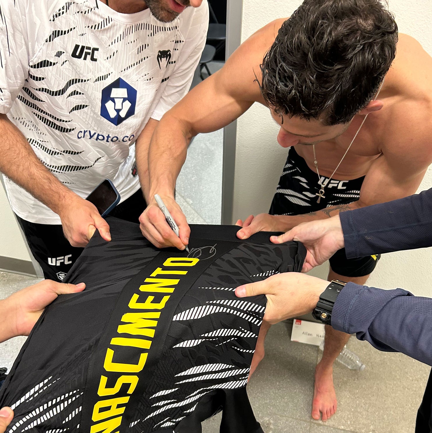 Allan Nascimento Signed 1-of-1 Fight Issued Hoodie UFC Fight Night: Blanchfield vs Barber