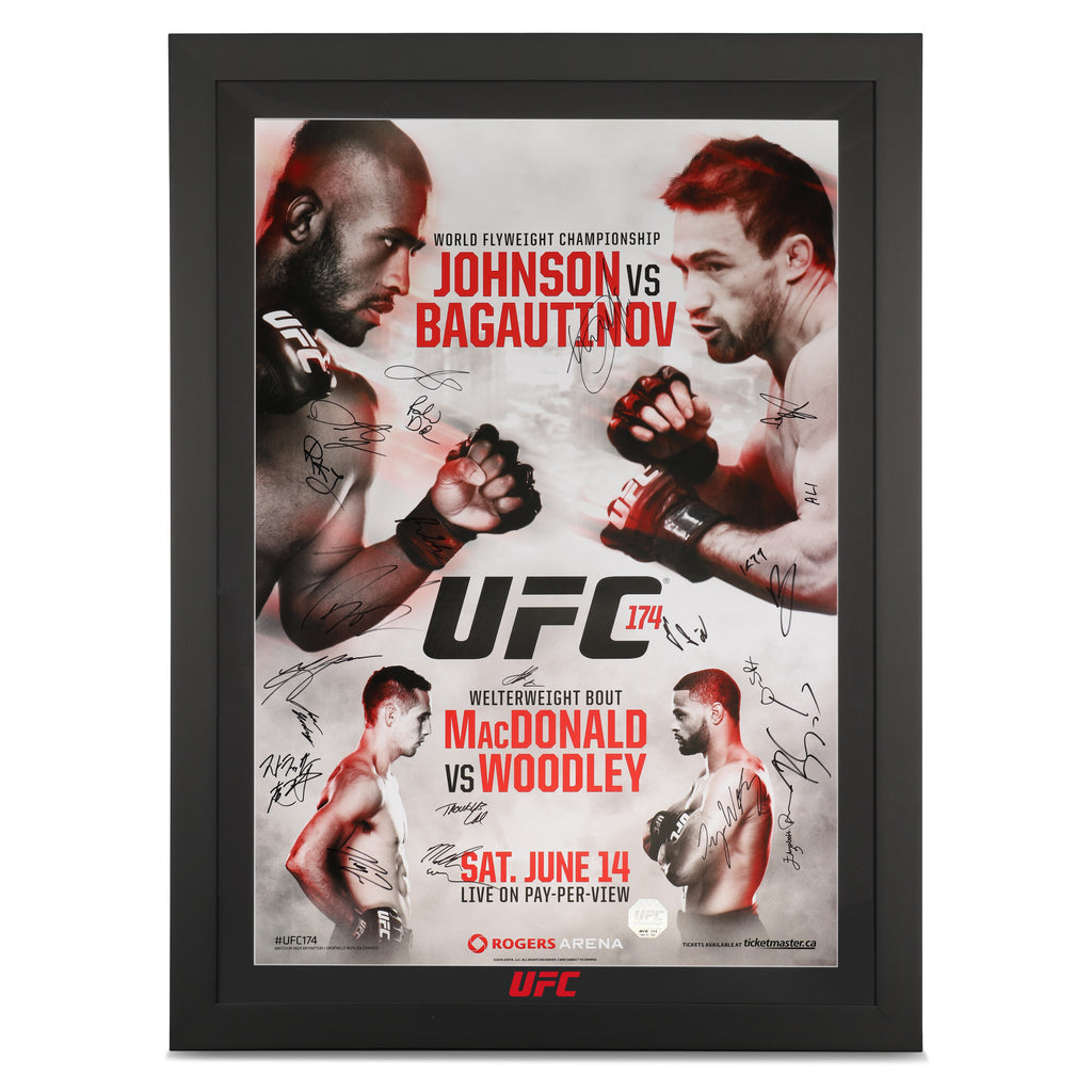 UFC 174: Johnson vs Bagautinov Autographed Event Poster