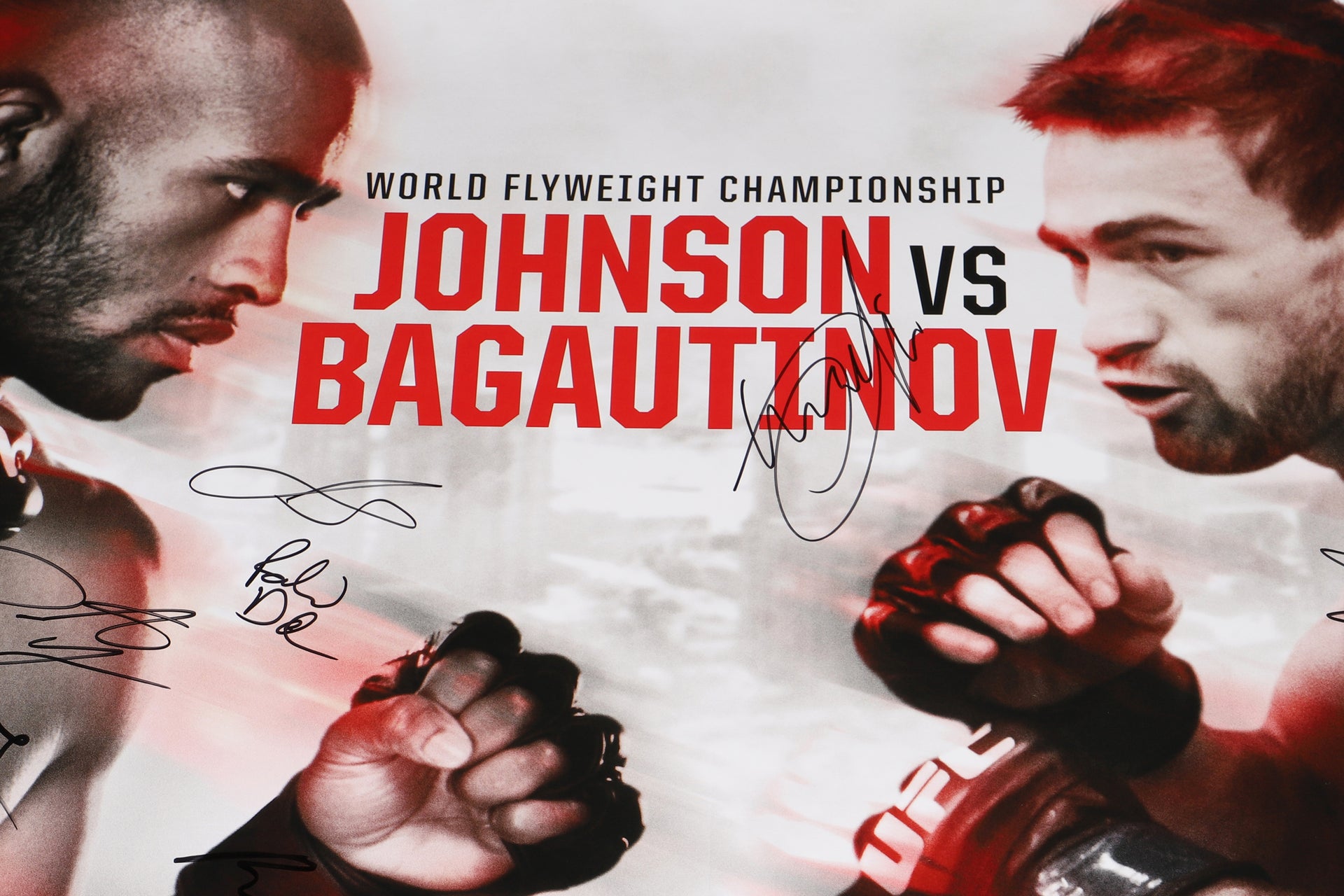 UFC 174: Johnson vs Bagautinov Autographed Event Poster