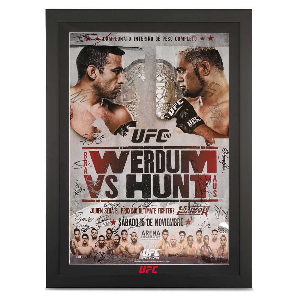 UFC 180: Werdum vs Hunt Autographed Event Poster