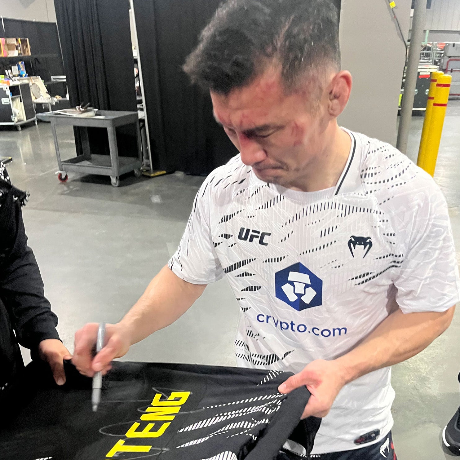 Heili Alateng Signed Fight Issued Hoodie UFC Fight Night: Machado Garry vs Prates