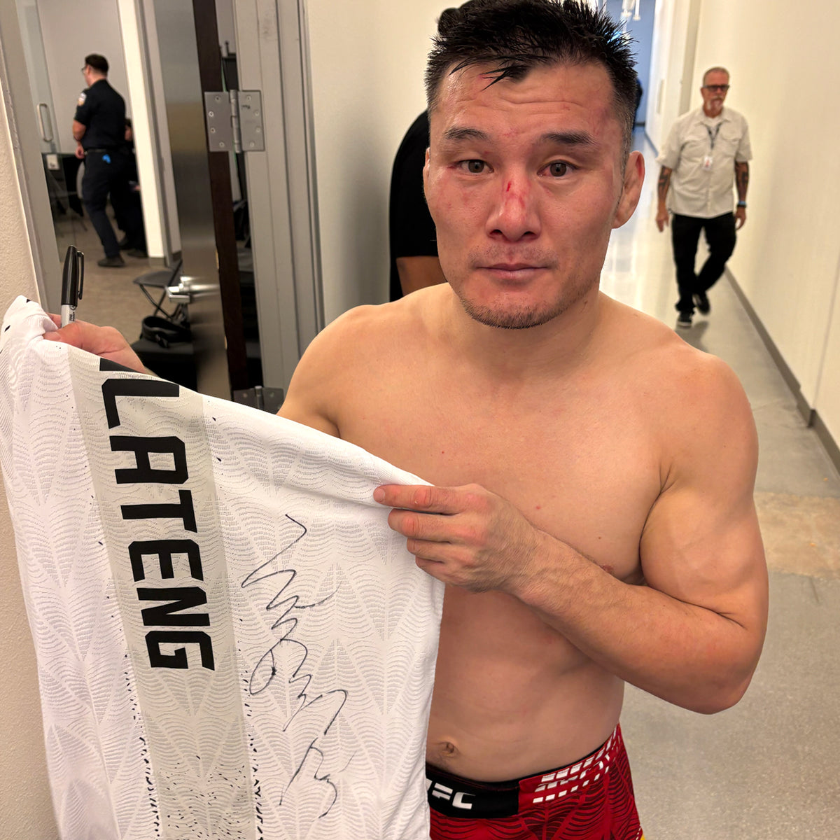 Alatengheili Signed 1-of-1 Fight Worn Jersey UFC Fight Night: Rosas Jr vs Barcelos