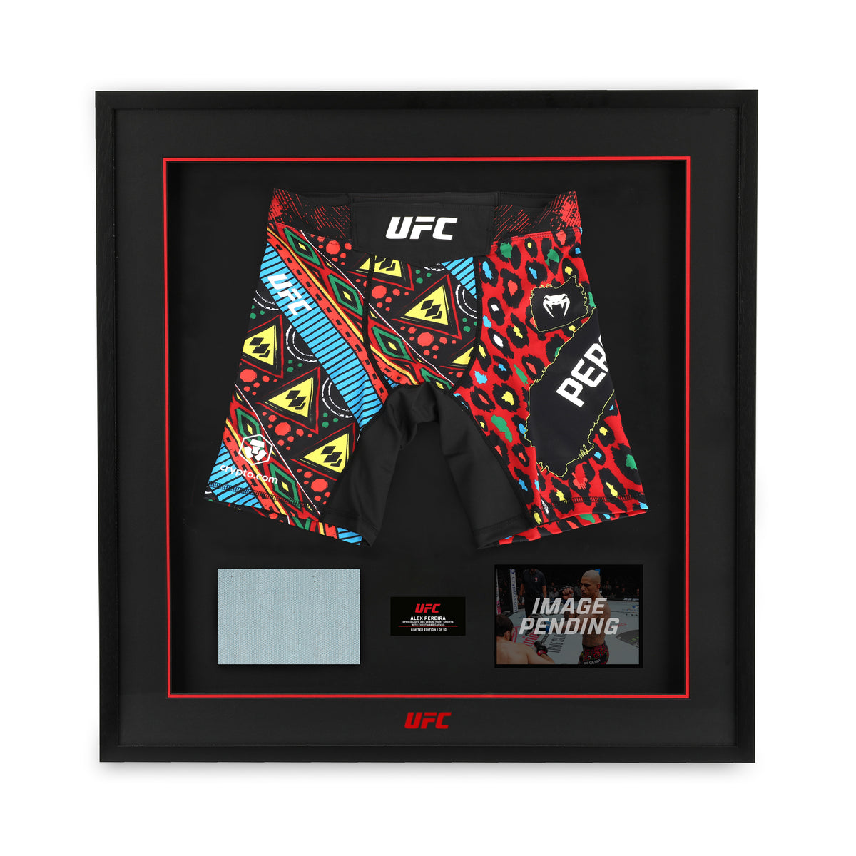 Alex Pereira Limited Edition UFC 335 Venum Shorts & Canvas Display