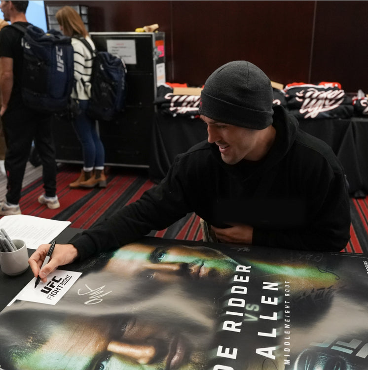 UFC Fight Night: De Ridder vs Allen Autographed Event Poster