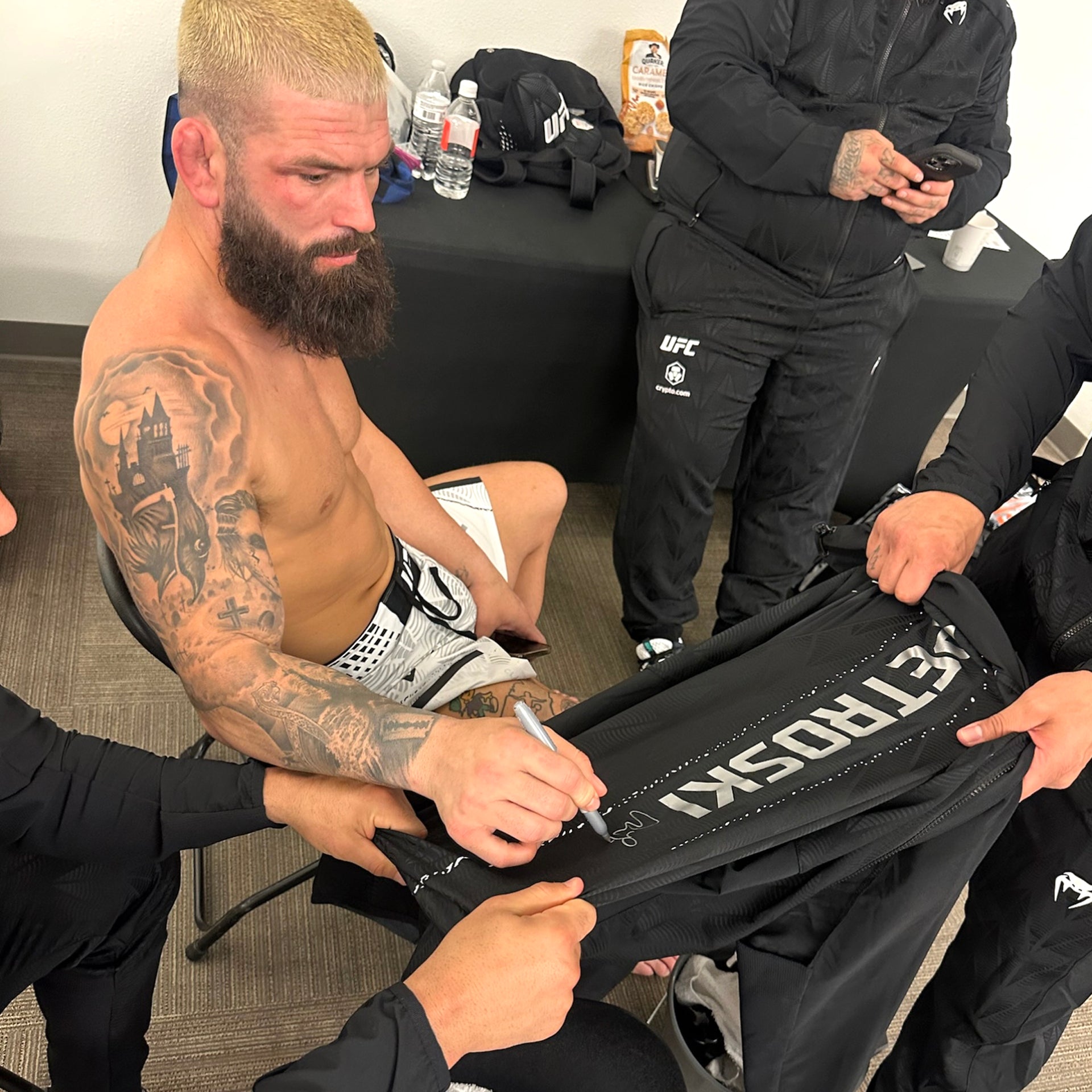 Andre Petroski Signed 1-of-1 Fight Worn Hoodie UFC Fight Night: Allen vs Costa