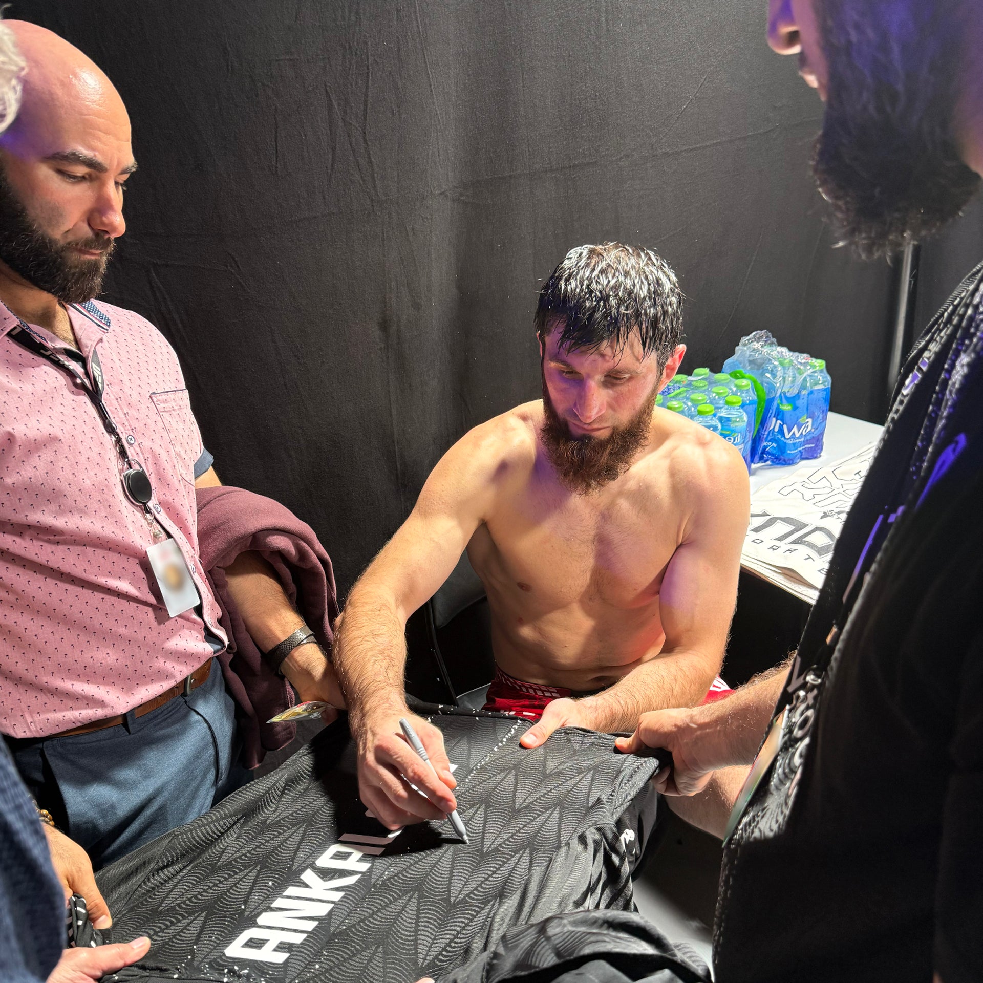 Magomed Ankalaev Signed 1-of-1 Fight Worn Jersey UFC Fight Night: Ankalaev vs Guskov