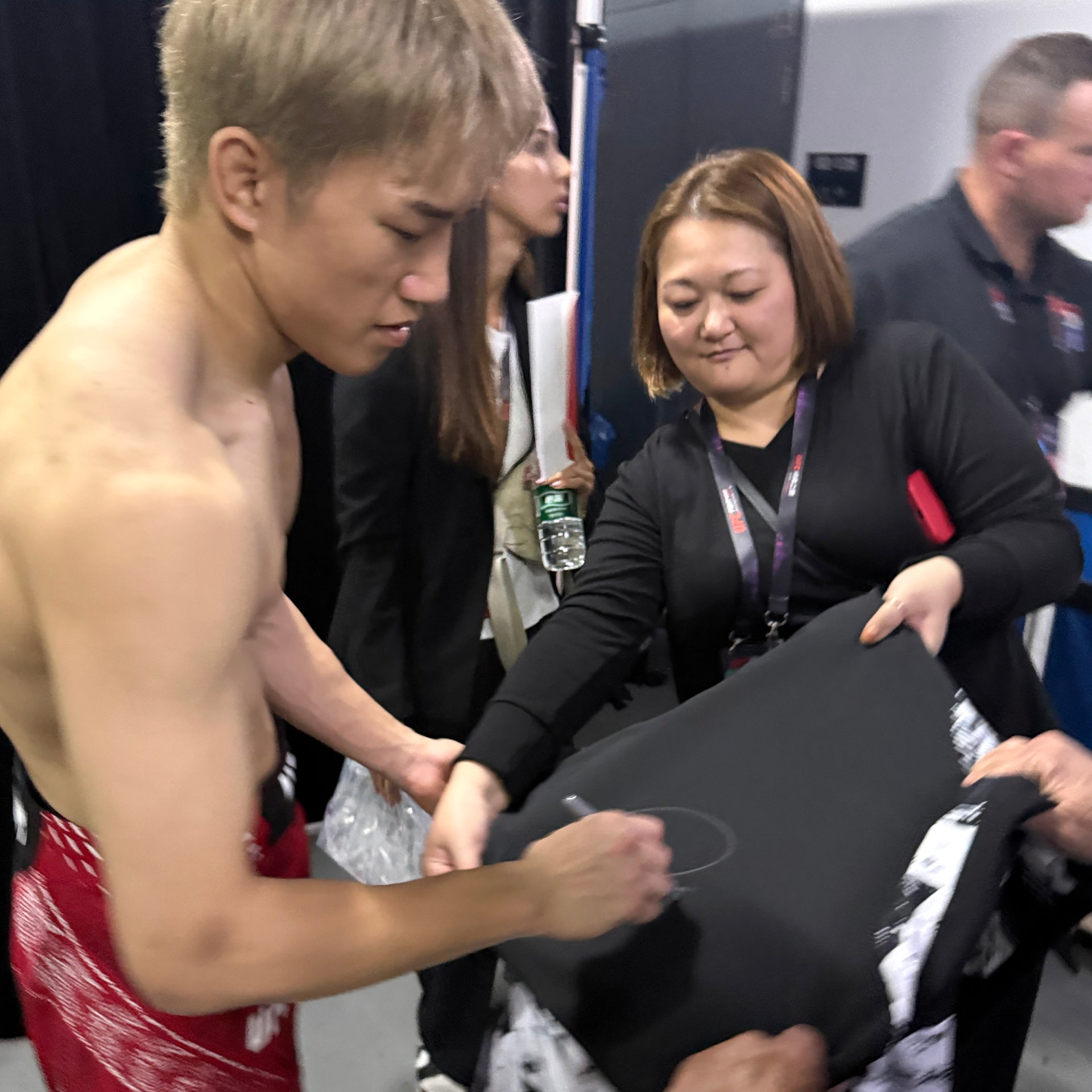 Kai Asakura Signed 1-of-1 Fight Worn Hoodie UFC Fight Night: Nurmagomedov vs Song