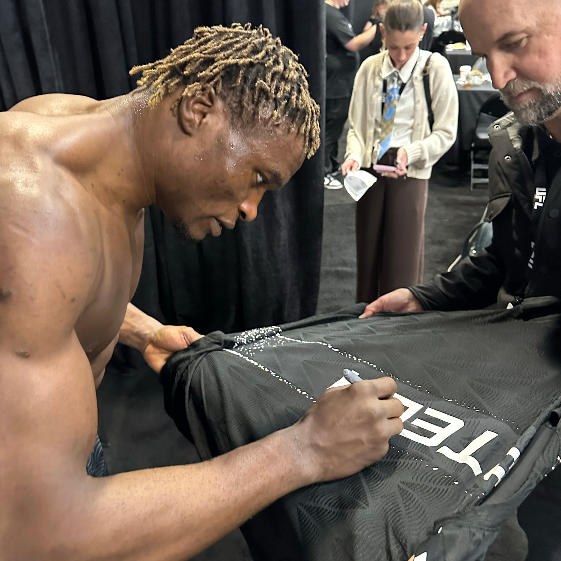 Ateba Gautier Signed 1-of-1 Fight Worn Jersey UFC 328: Chimaev vs Strickland