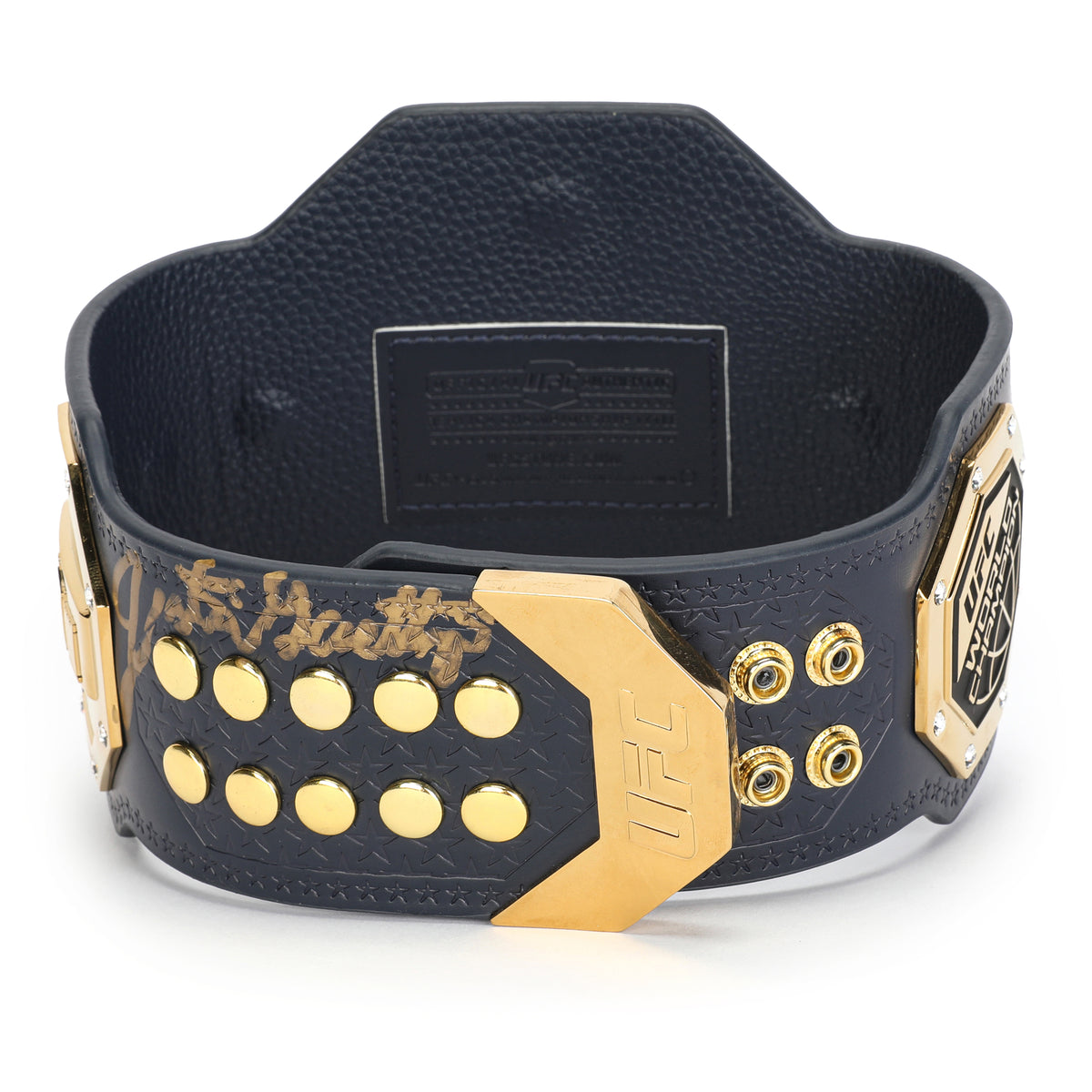 Justin Gaethje Signed UFC Freedom 250 Replica Desktop Championship Belt