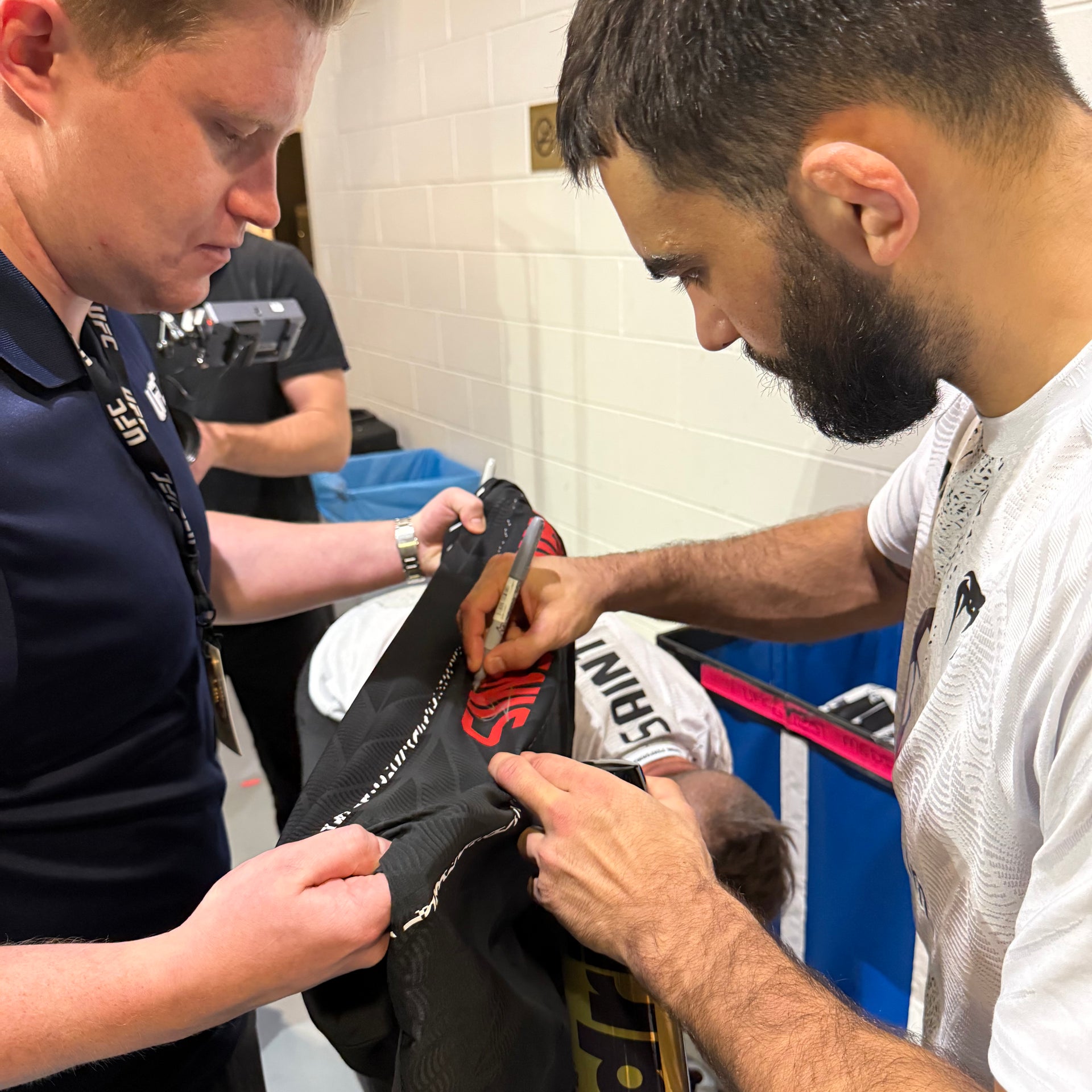 Benoit Saint Denis Signed 1-of-1 Fight Issued Hoodie VeChain UFC 322: Della Maddalena vs Makhachev