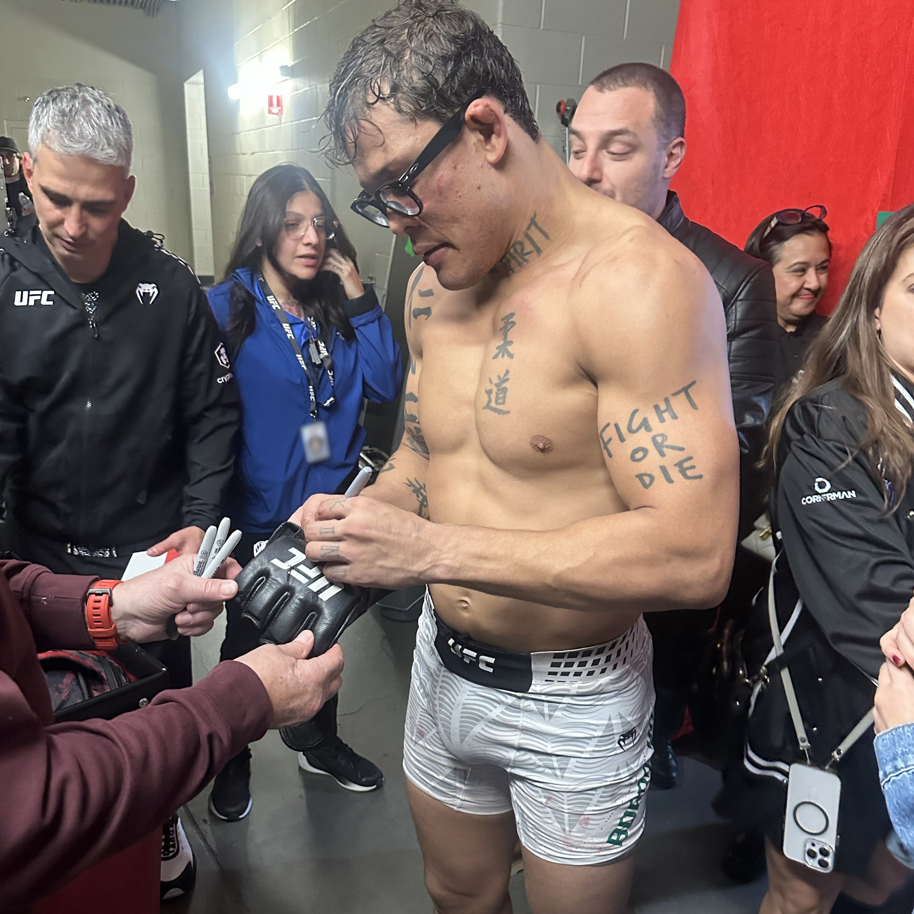 Caio Borralho Signed 1-of-1 Fight Worn Right Glove UFC 326: Holloway vs Oliveira 2