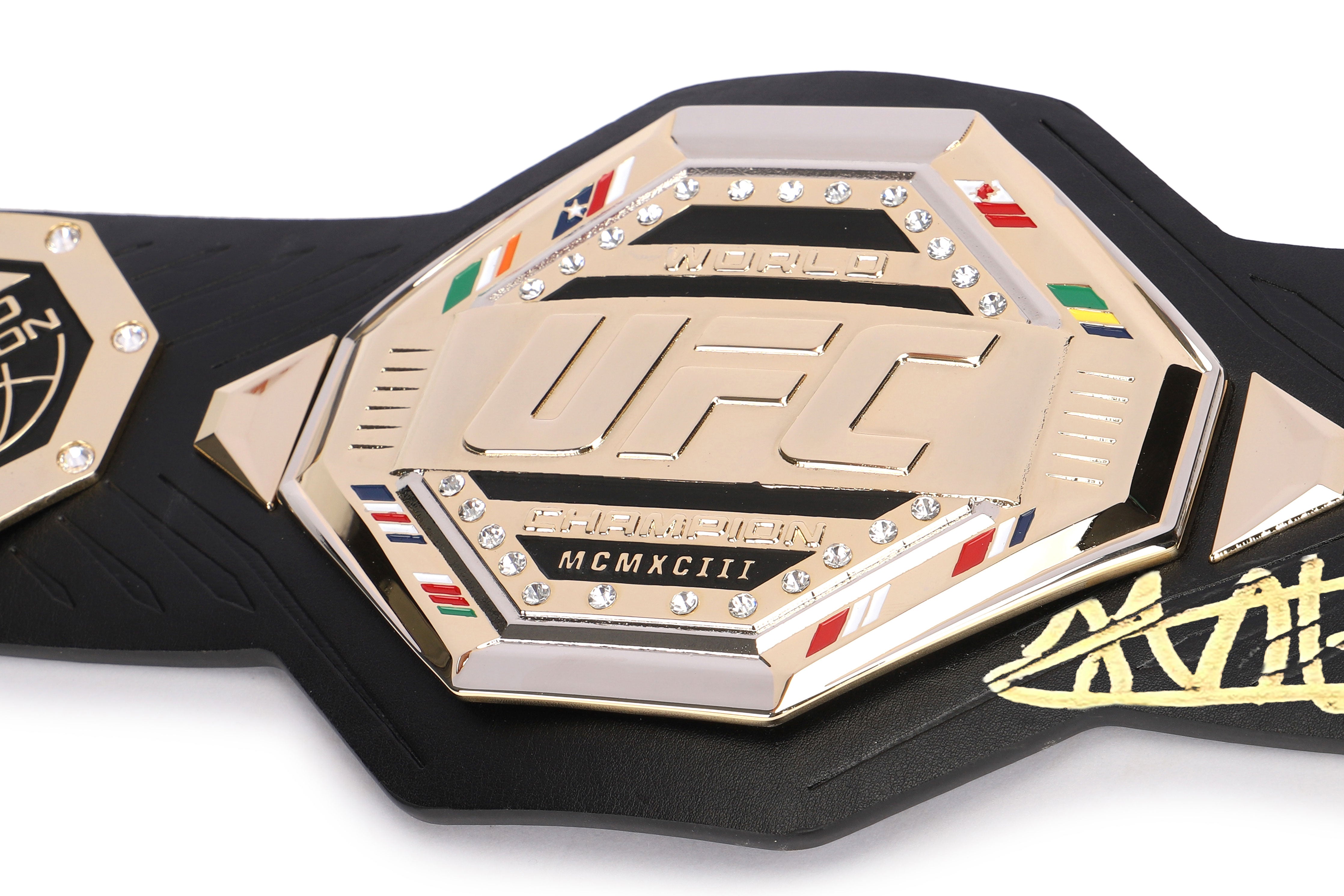 Khabib Nurmagomedov Signed UFC Legacy Replica Desktop Belt