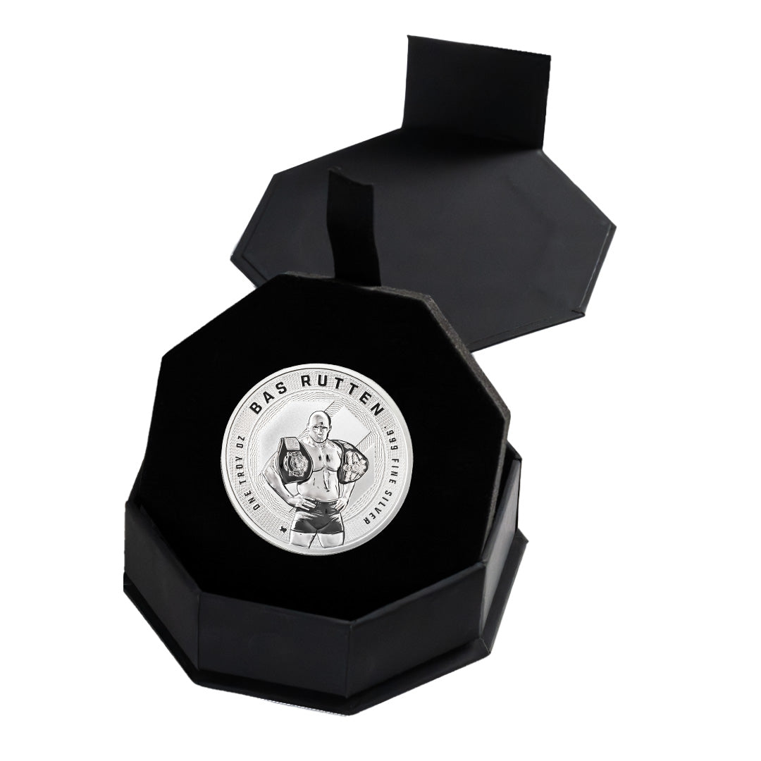 1 oz UFC Bas Rutten Silver Round (Reverse Proof)