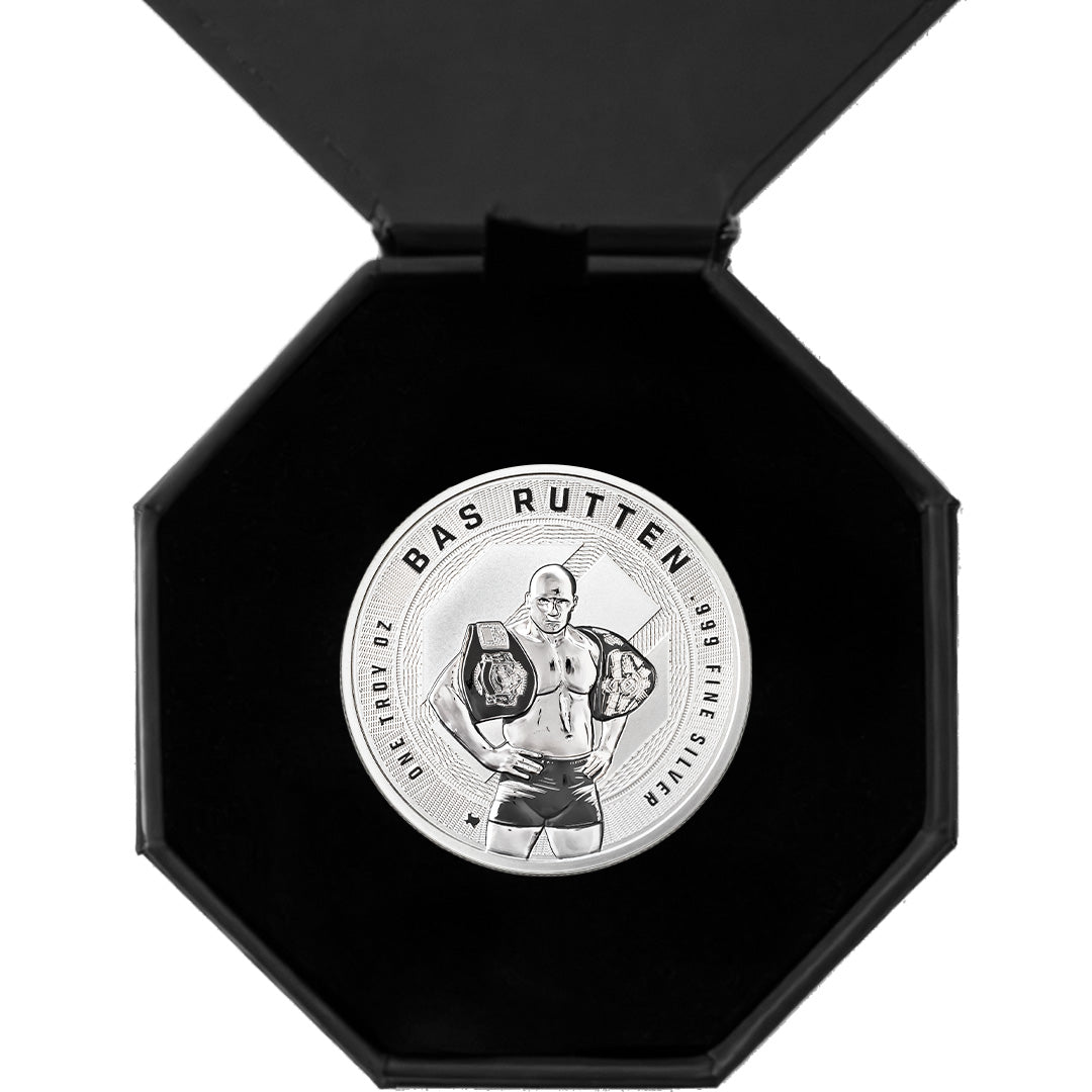 1 oz UFC Bas Rutten Silver Round (Reverse Proof)