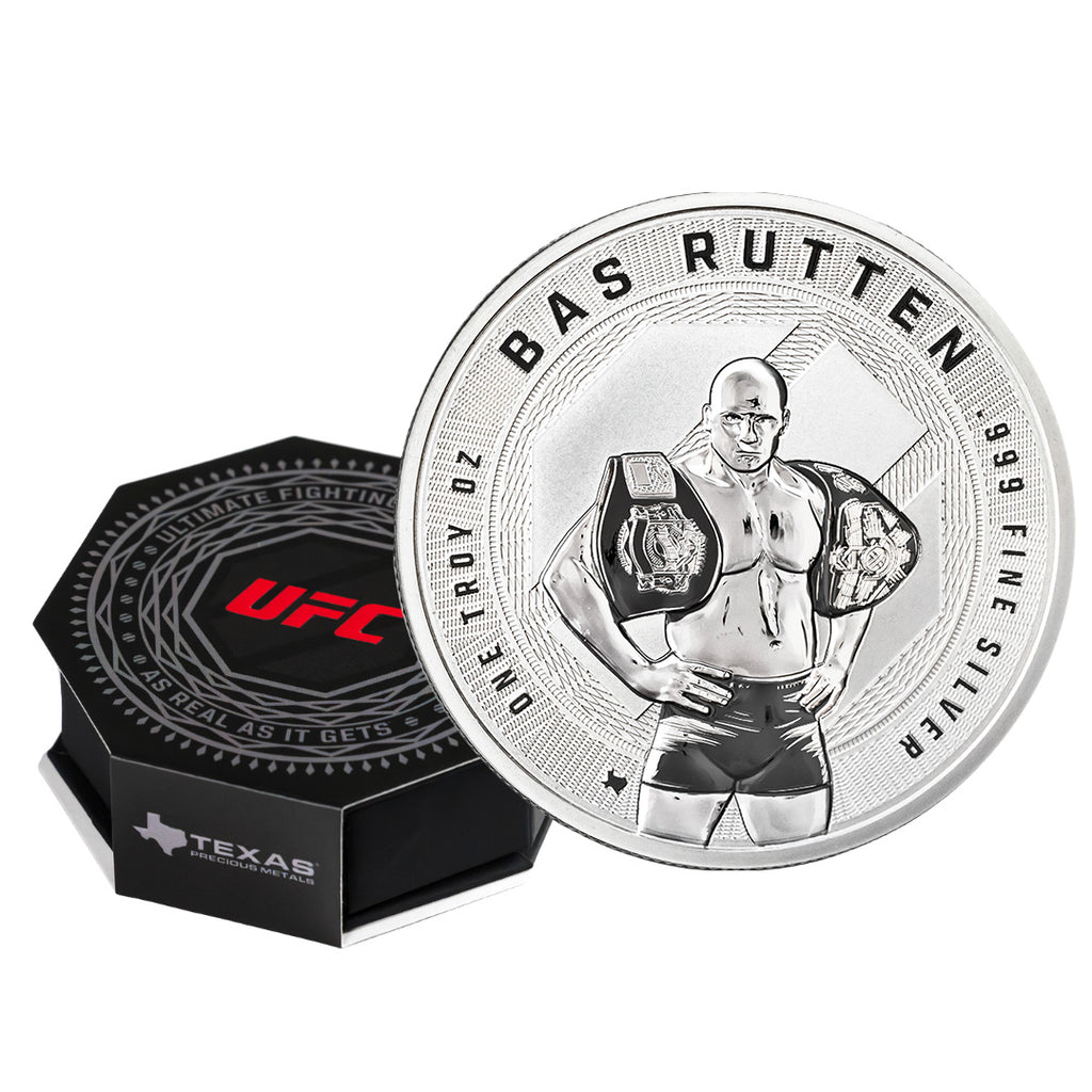 1 oz UFC Bas Rutten Silver Round (Reverse Proof)