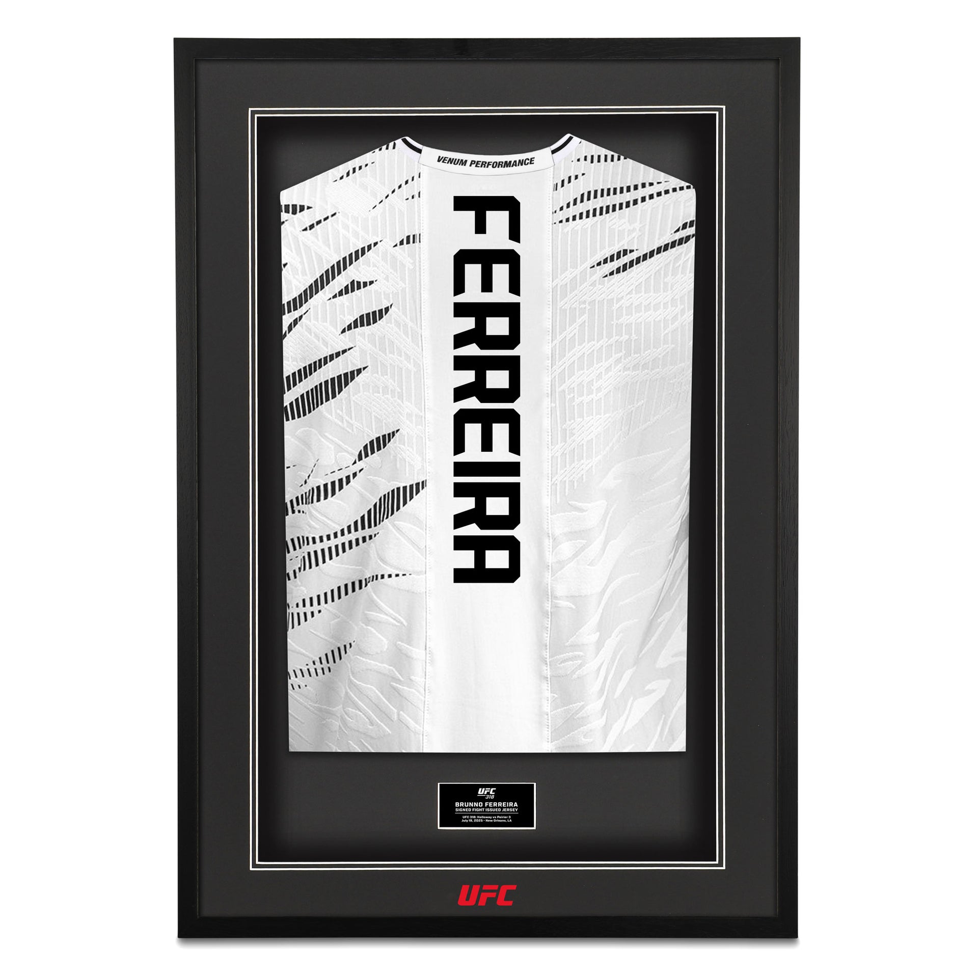 Brunno Ferreira Signed 1-of-1 Fight Worn Jersey UFC 318: Holloway vs Poirier 3