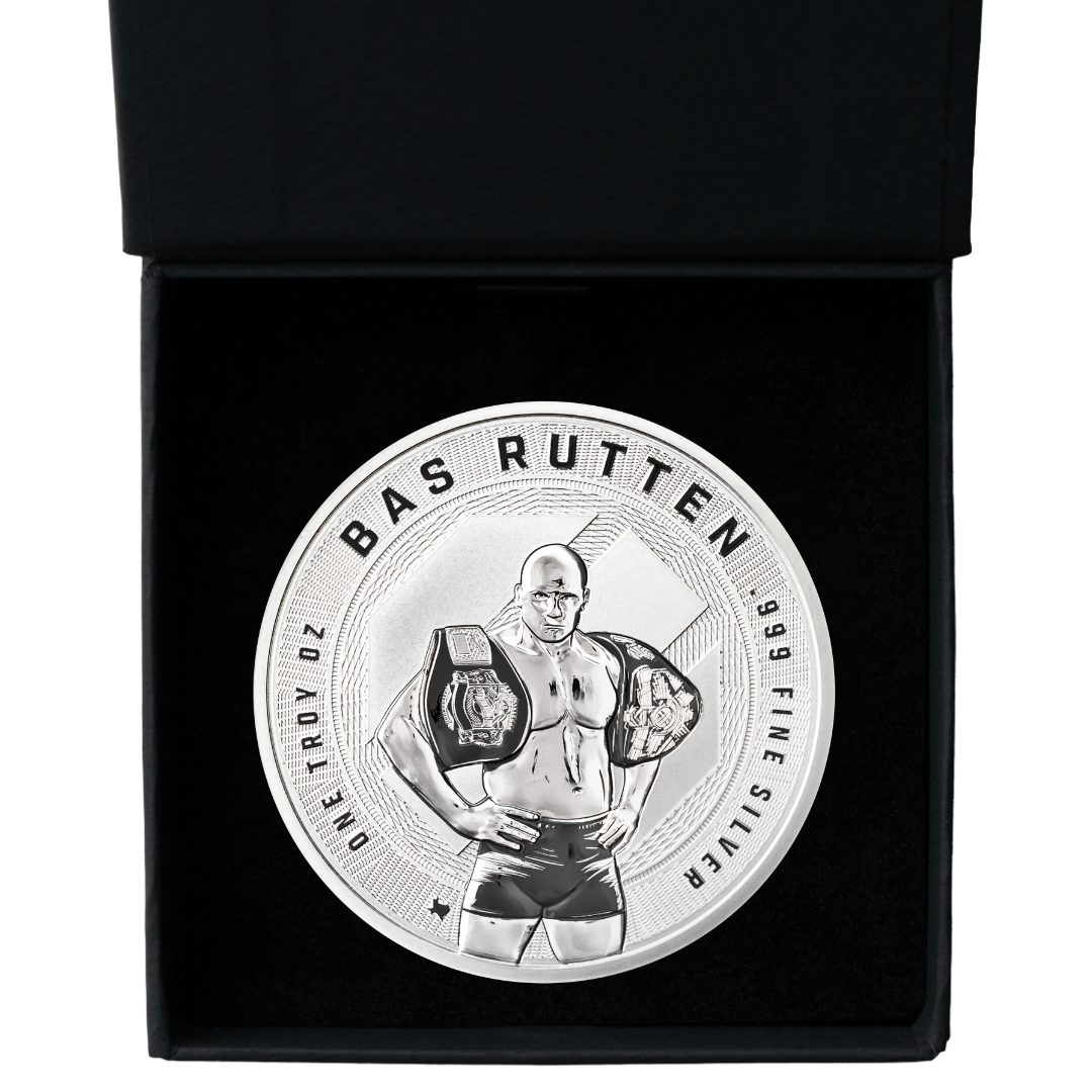 1 oz UFC Bas Rutten Silver Round (Reverse Proof)
