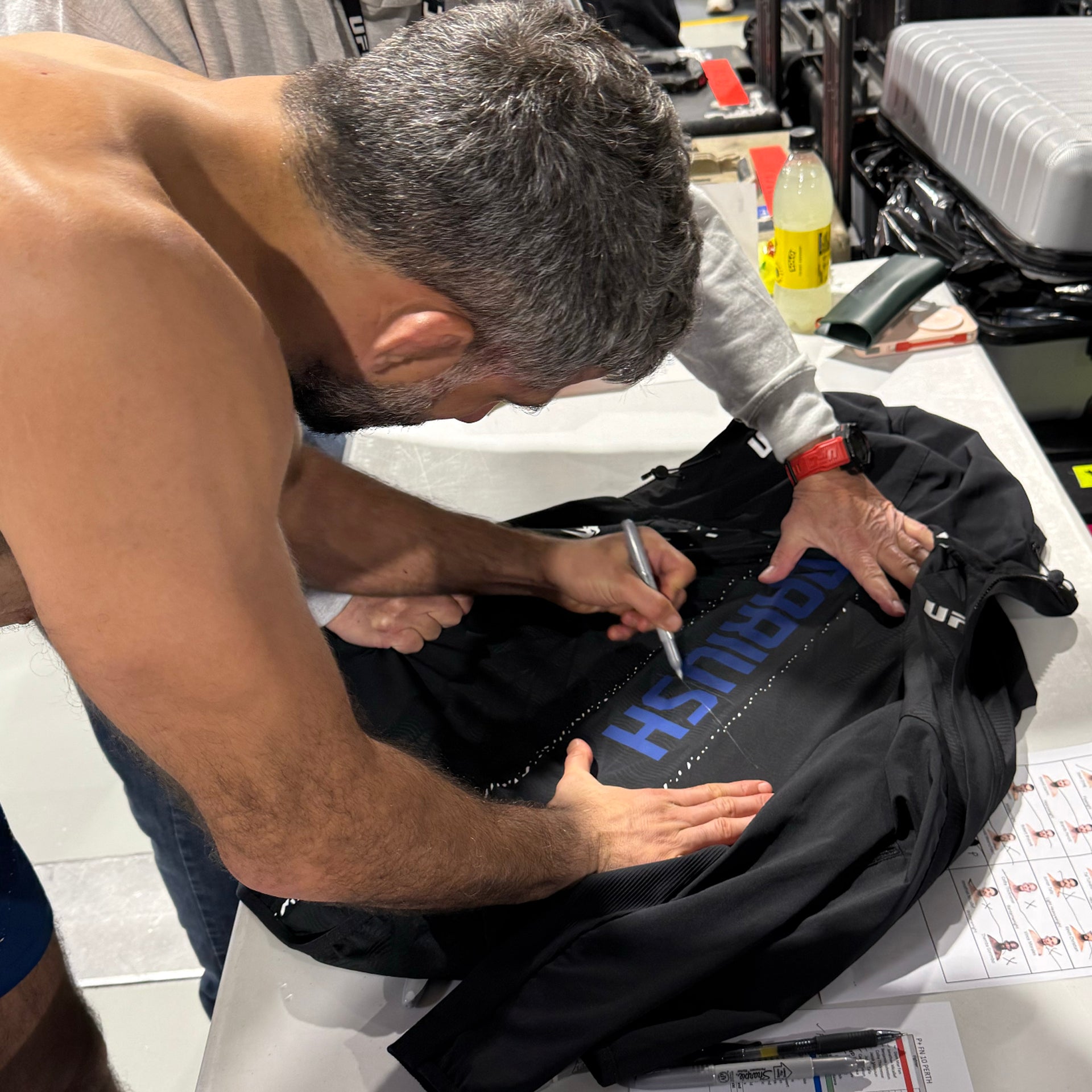 Beneil Darisuh Signed 1-of-1 Fight Worn Hoodie UFC Fight Night: Della Maddalena vs Prates