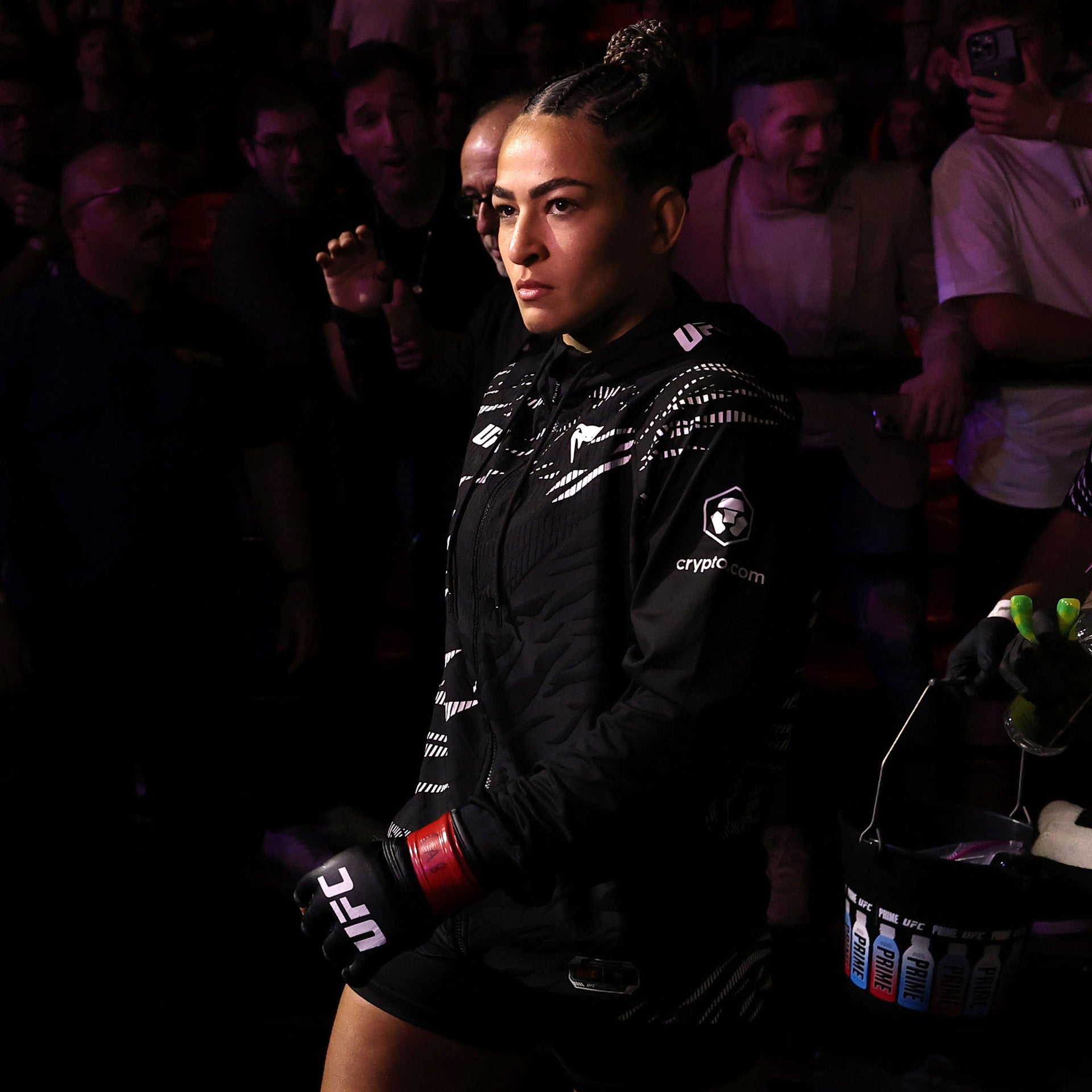 Bia Mesquita Signed 1-of-1 Fight Worn Hoodie UFC Fight Night: Oliveira vs Gamrot