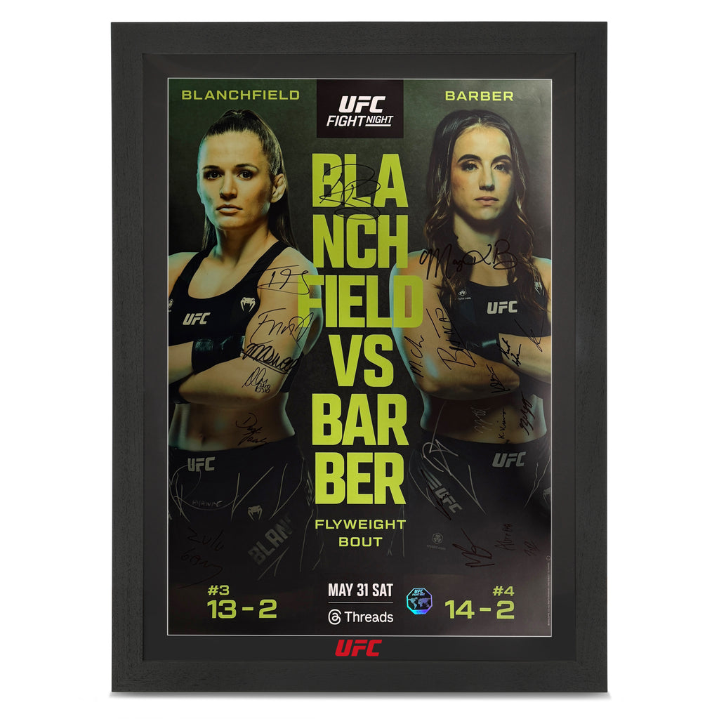 UFC Fight Night: Blanchfield vs Barber Autographed Event Poster