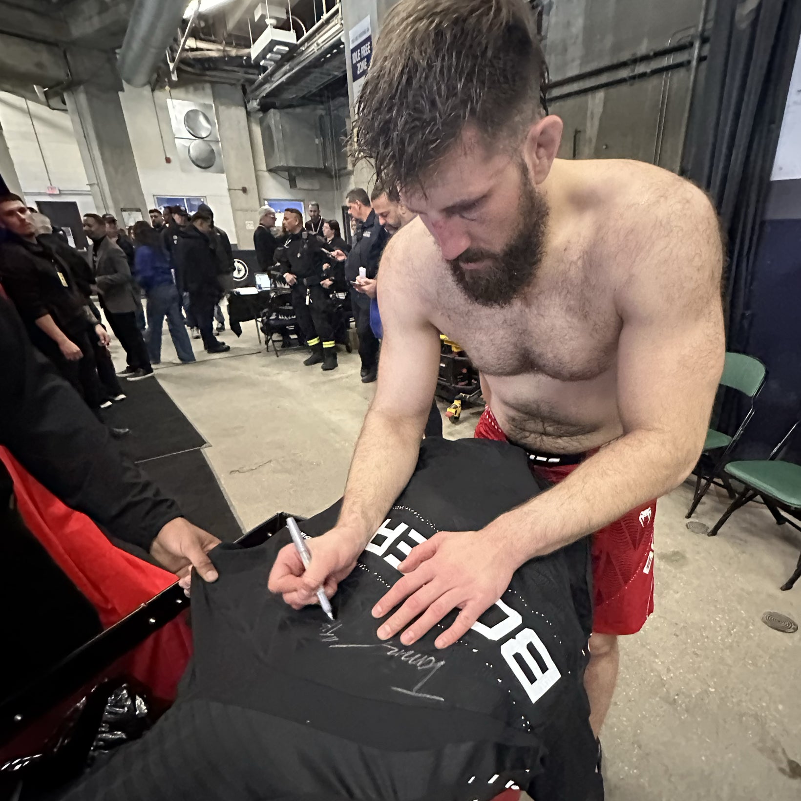 Tanner Boser Signed 1-of-1 Fight Worn Hoodie UFC Fight Night: Burns vs Malott