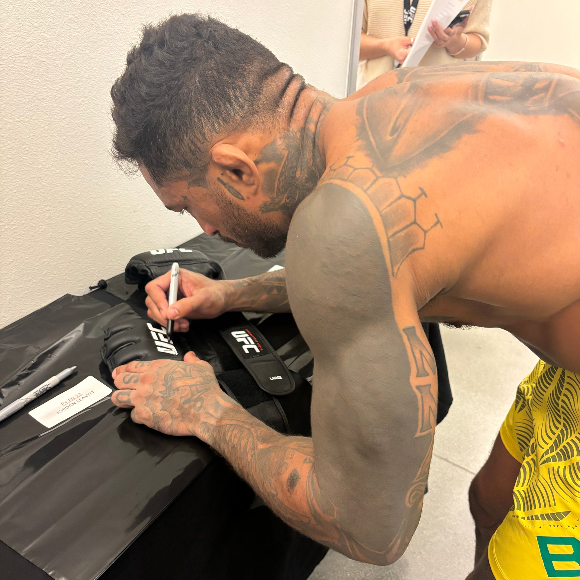 Joanderson Brito Signed 1-of-1 Fight Worn Gloves UFC Fight Night: Muhammad vs Bonfim