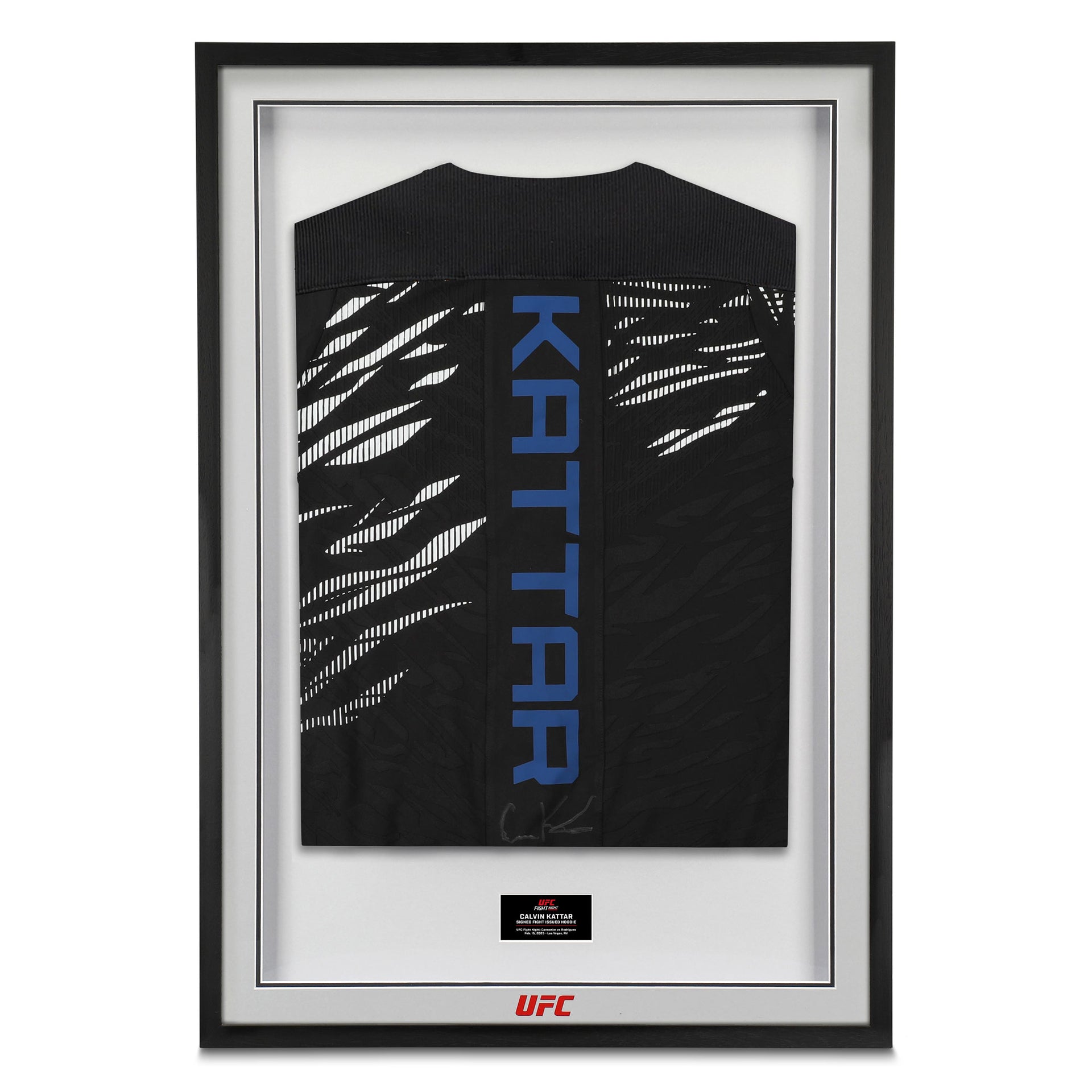 Calvin Kattar Signed 1-of-1 Fight Issued Hoodie UFC Fight Night: Cannonier vs Rodrigues