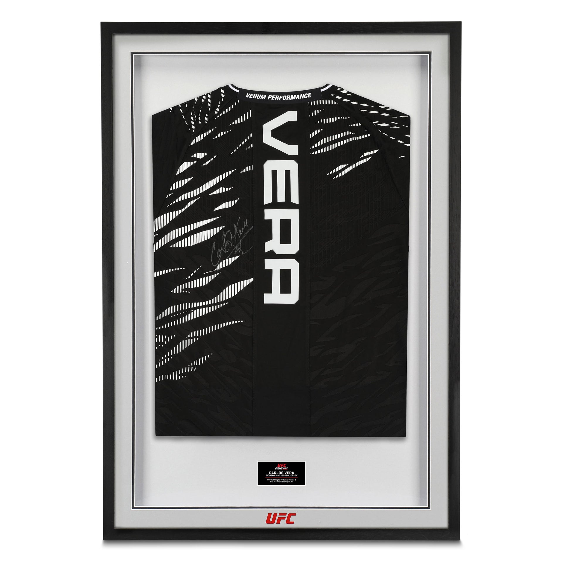 Carlos Vera Signed 1-of-1 Fight Issued Jersey UFC Fight Night: Vettori vs Dolidze
